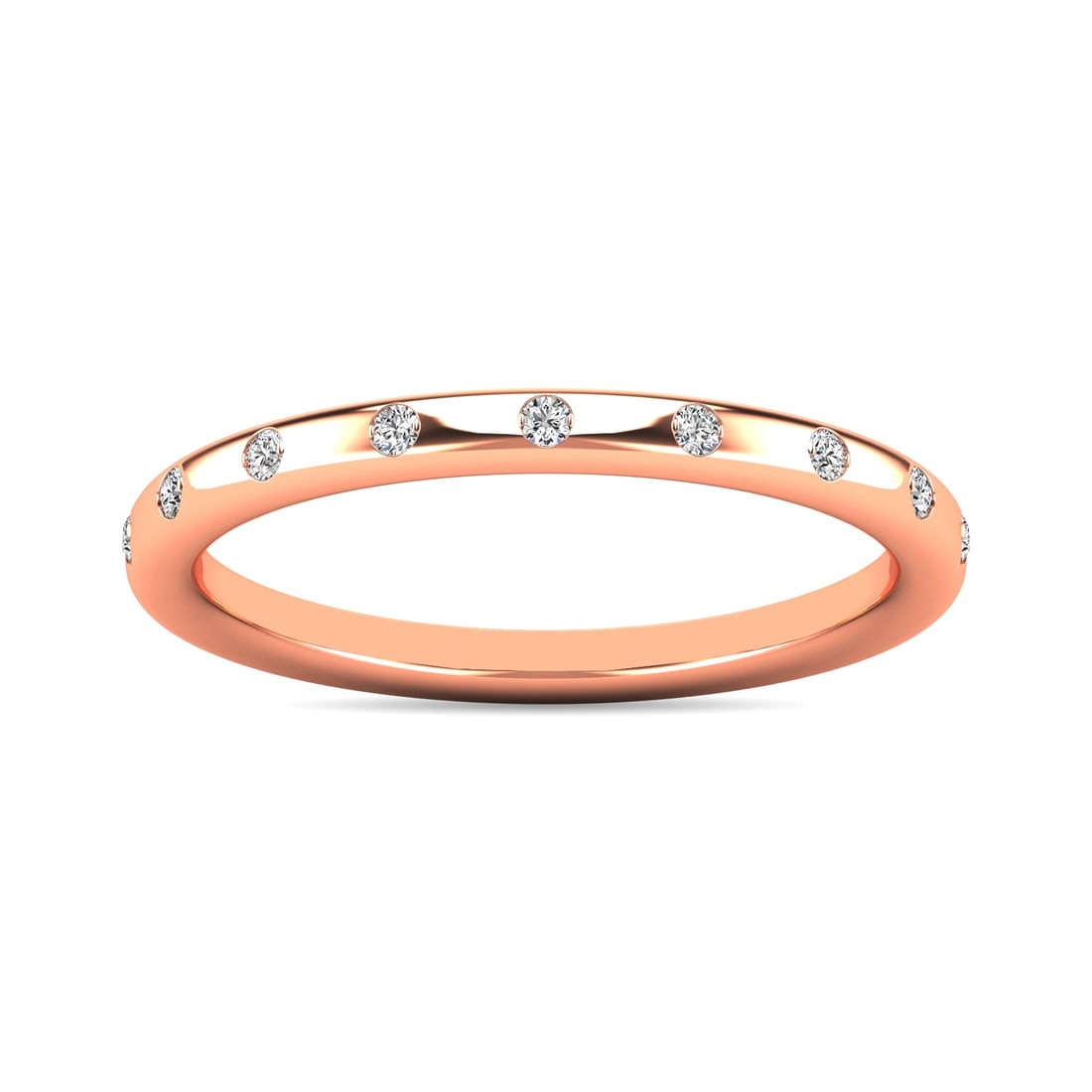 Diamond 1/10 Ct.tw Stackable Ring in 14K Rose Gold: Diamond 1/10 Ct.tw Stackable Ring in 14K Rose Gold 14k Rose Gold Stone Color: G-h Stone Clarity: I1 This item may take 2-5 weeks for shipping. PLEASE NOTE: Framed, Large, or heavy items do not have sh