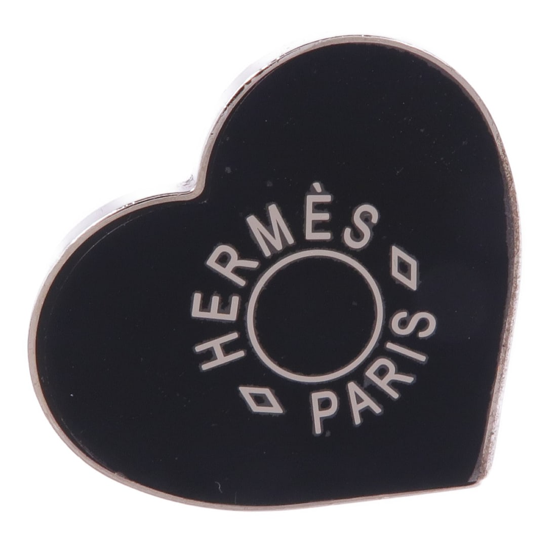 HERMES Silver and Black Scarf Ring from France (1 of 7)