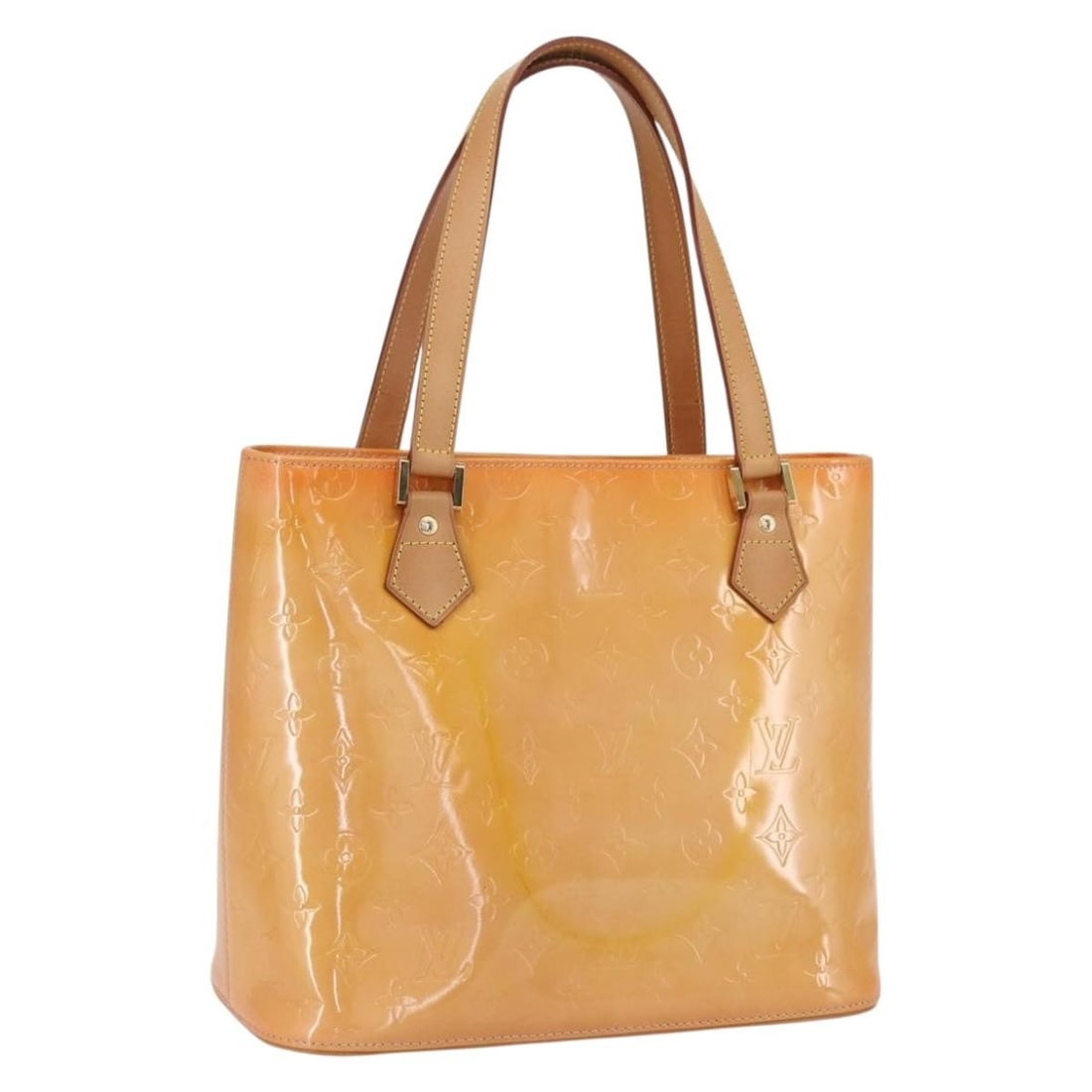 Louis Vuitton Houston Patent Leather Handbag in Marshmallow Pink M91302: Louis Vuitton Houston Patent Leather Handbag in Marshmallow Pink M91302 This Louis Vuitton Monogram Vernis Houston handbag features a marshmallow pink patent leather exterior with gold-tone hardware.