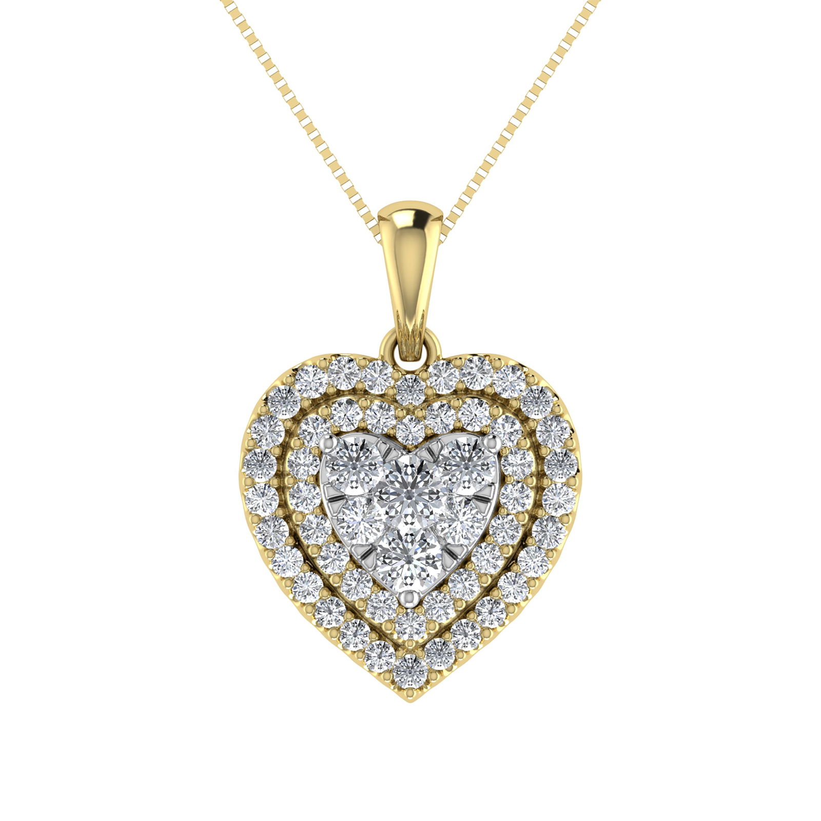 Diamond 3/4 Ct.Tw. Heart Pendant in 10K Yellow Gold: Diamond 3/4 Ct.Tw. Heart Pendant in 10K Yellow Gold 10k Yellow Gold Stone Color: G-h Stone Clarity: I1-i2 This item may take 2-5 weeks for shipping. PLEASE NOTE: Framed, Large, or heavy items do not h
