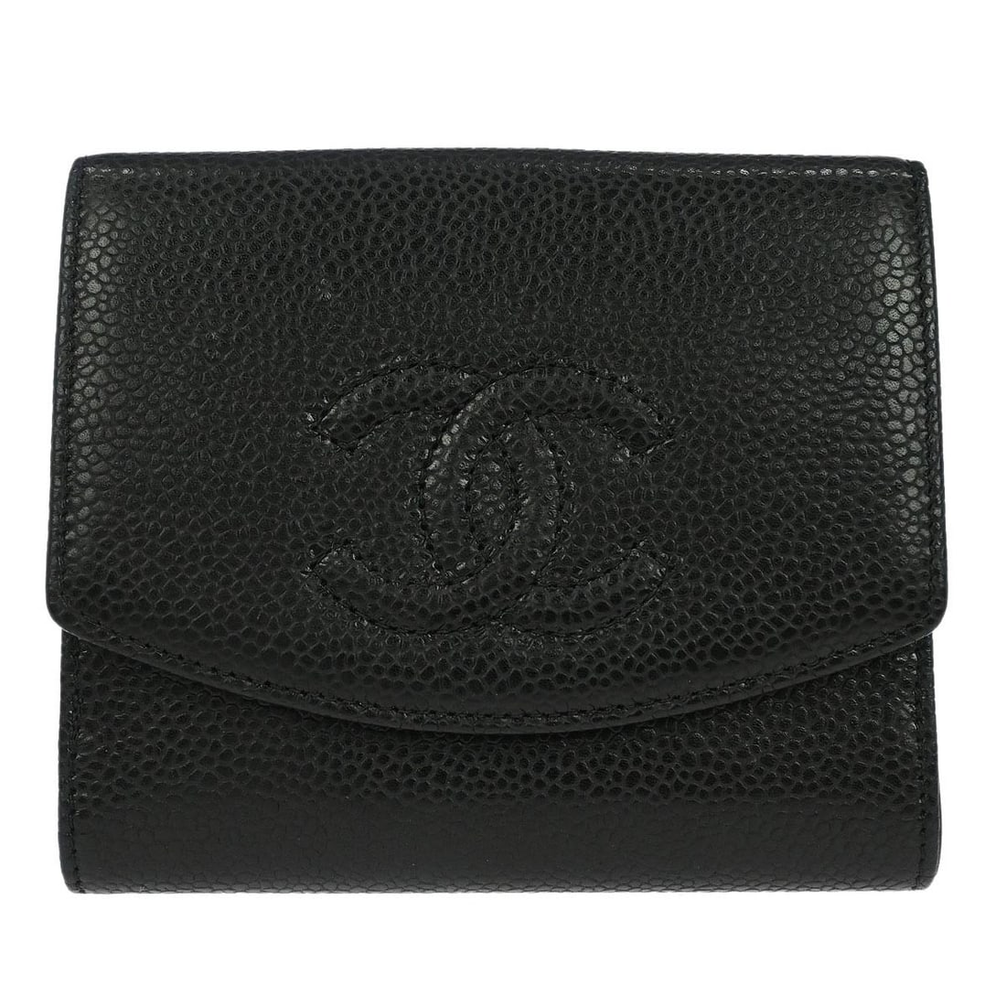 Black Caviar Leather Chanel Wristlet Coin Purse Wallet: Black Caviar Leather Chanel Wristlet Coin Purse Wallet This Chanel coin purse wallet features black caviar skin leather in a wristlet style. Made in Spain, it offers both durability and elegance. The