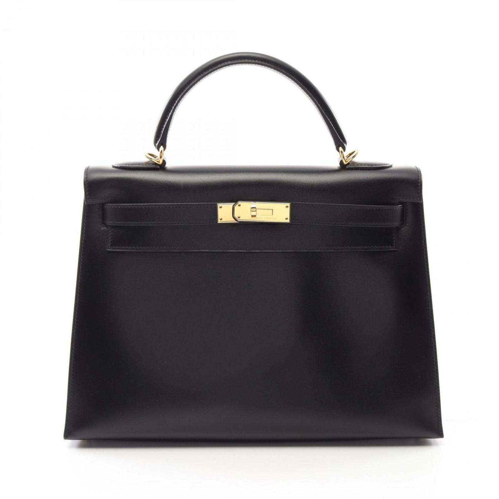 Black Leather Hermes Kelly 32 Bag from France: Black Leather Hermes Kelly 32 Bag from France This Hermes Kelly 32 handbag is crafted from black leather and designed for women. It features metal fittings and has dimensions of 23cm x 32cm x 12cm (9.