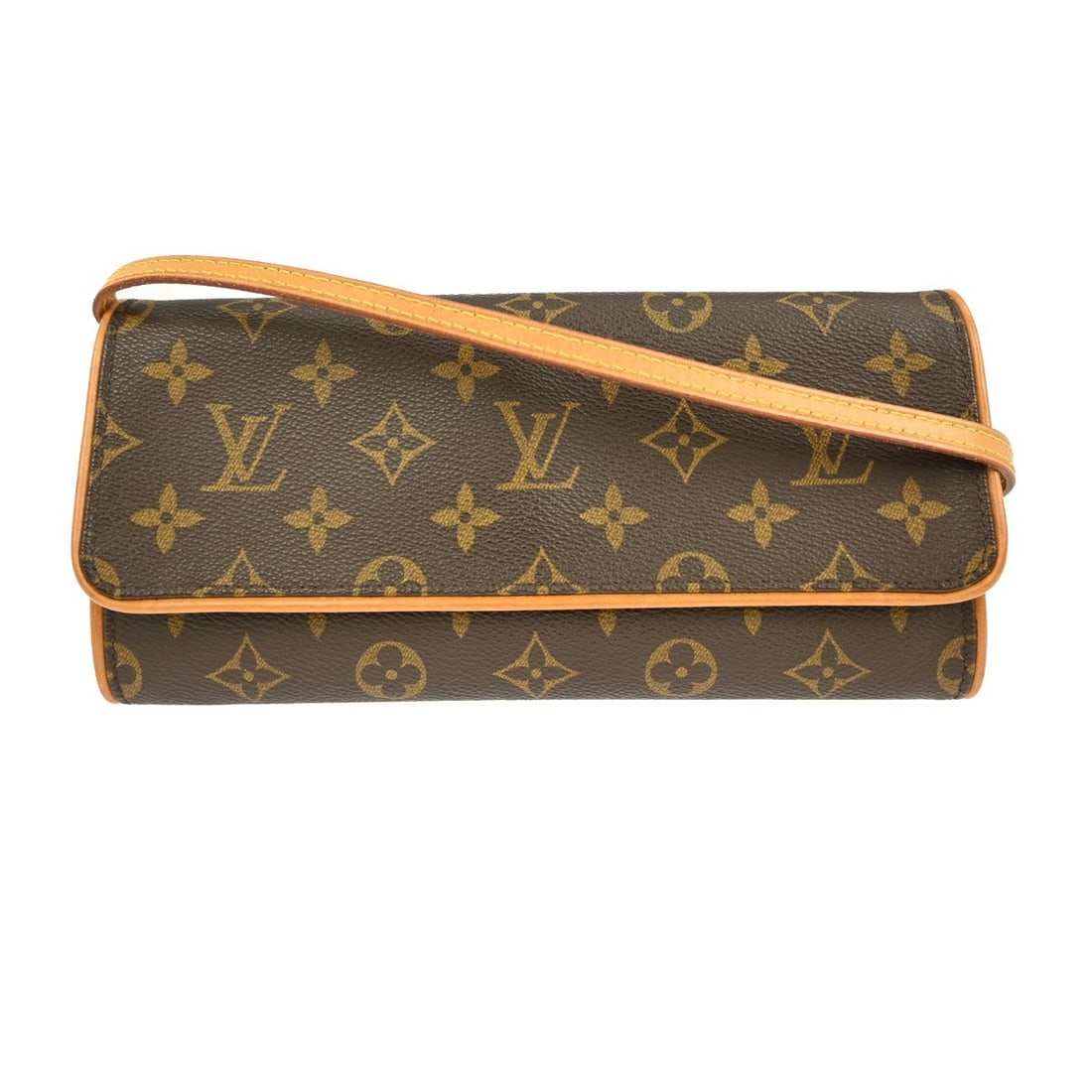 Louis Vuitton Pochette Twin GM Monogram Canvas Crossbody Bag with Detachable Strap: Louis Vuitton Pochette Twin GM Monogram Canvas Crossbody Bag with Detachable Strap This Louis Vuitton Monogram Pochette Twin GM Crossbody Bag combines luxury and functionality. Crafted from durable Mo