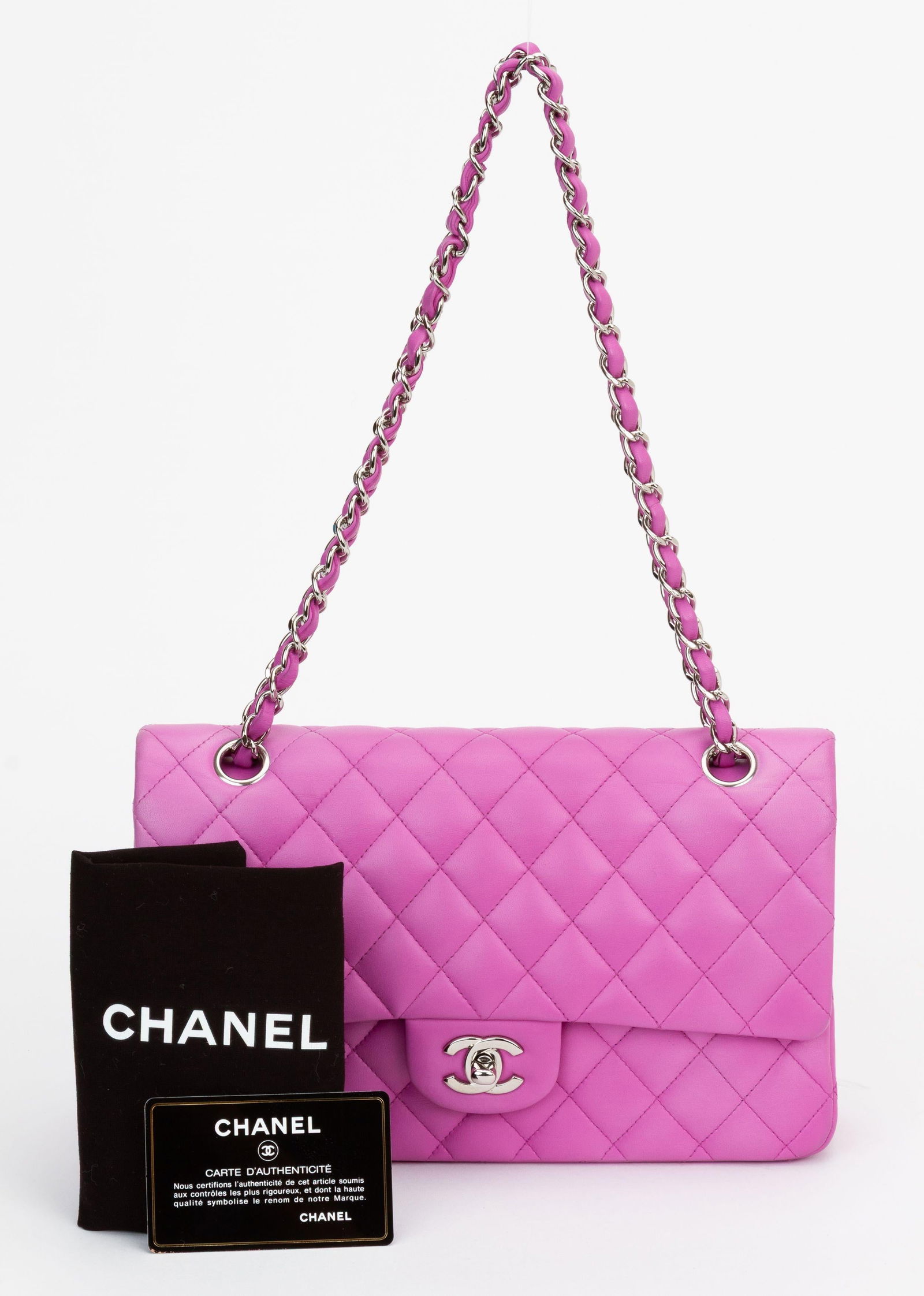 Chanel Classic Medium Double Flap Bag with Authenticity Card - 9