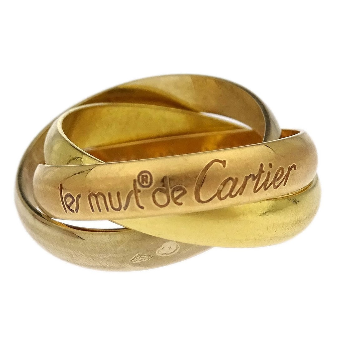 Cartier Trinity Ring 750 Gold Size #49 #48 Vintage (1 of 4)