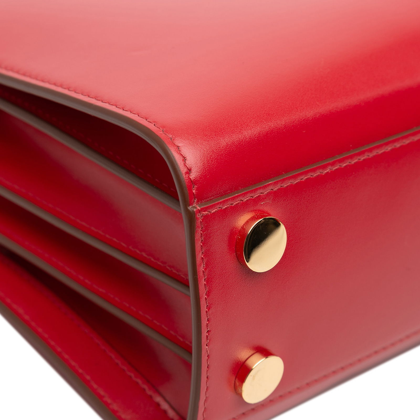 Marni Trunk Reverse Red Leather Crossbody Bag with Adjustable Strap - 6