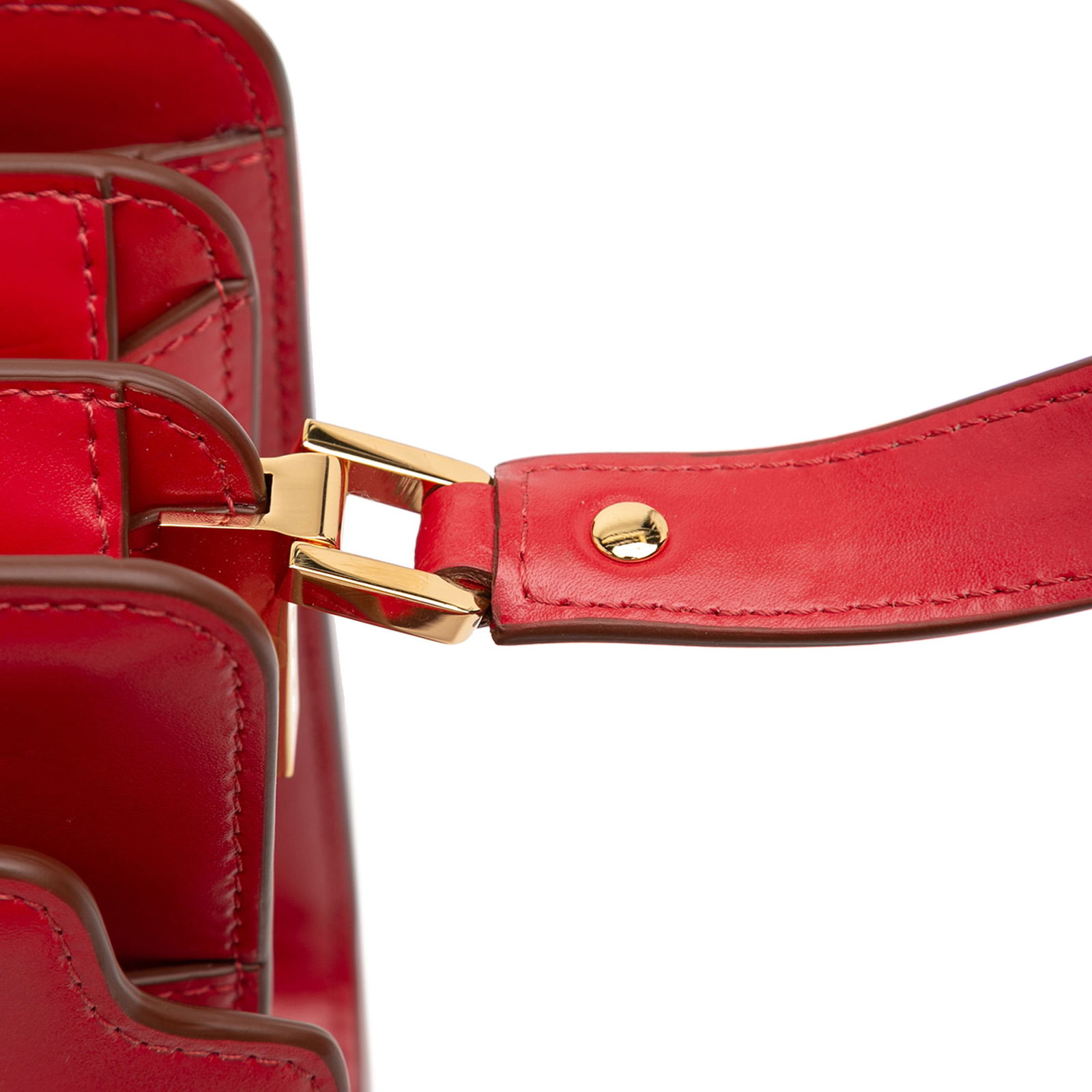 Marni Trunk Reverse Red Leather Crossbody Bag with Adjustable Strap - 9