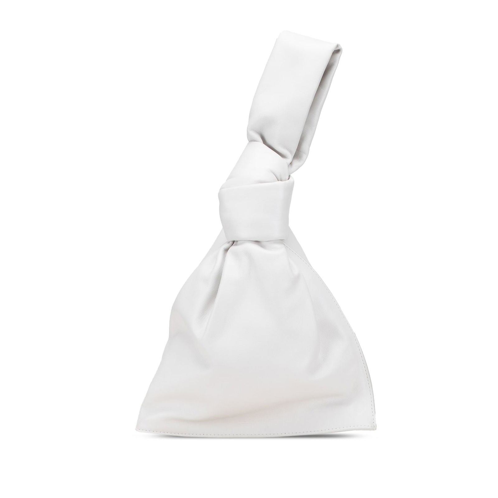 Bottega Veneta Mini Calfskin BV Twist Bag in White: Bottega Veneta Mini Calfskin BV Twist Bag in White Introducing the Bottega Veneta Mini Calfskin BV Twist Bag, a sophisticated accessory crafted from premium leather. This elegant bag features a sleek