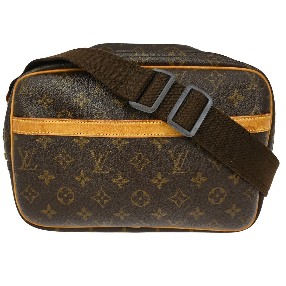 Louis Vuitton Reporter PM Monogram Canvas Small Shoulder Bag M45254: Louis Vuitton Reporter PM Monogram Canvas Small Shoulder Bag M45254 This Louis Vuitton Reporter PM messenger shoulder bag features the iconic monogram canvas leather exterior with a classic brown colo