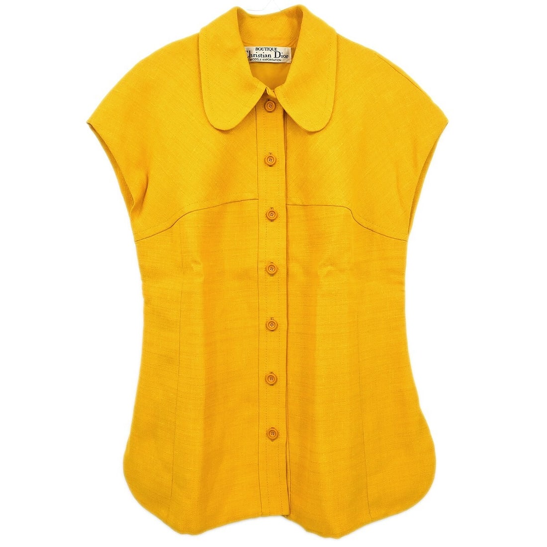 Christian Dior Yellow Sleeveless Jacket Casual Summer Wear (1 of 10)