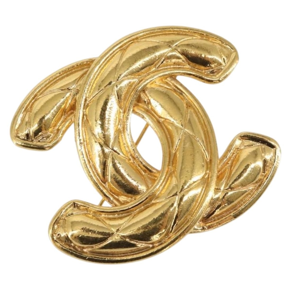 CHANEL Gold Tone CC Brooch Authentic AM9957V France: CHANEL Gold Tone CC Brooch Authentic AM9957V France This exquisite CHANEL CC Brooch showcases a stunning gold tone finish, expertly crafted from metal. Originating from France, this brooch features a
