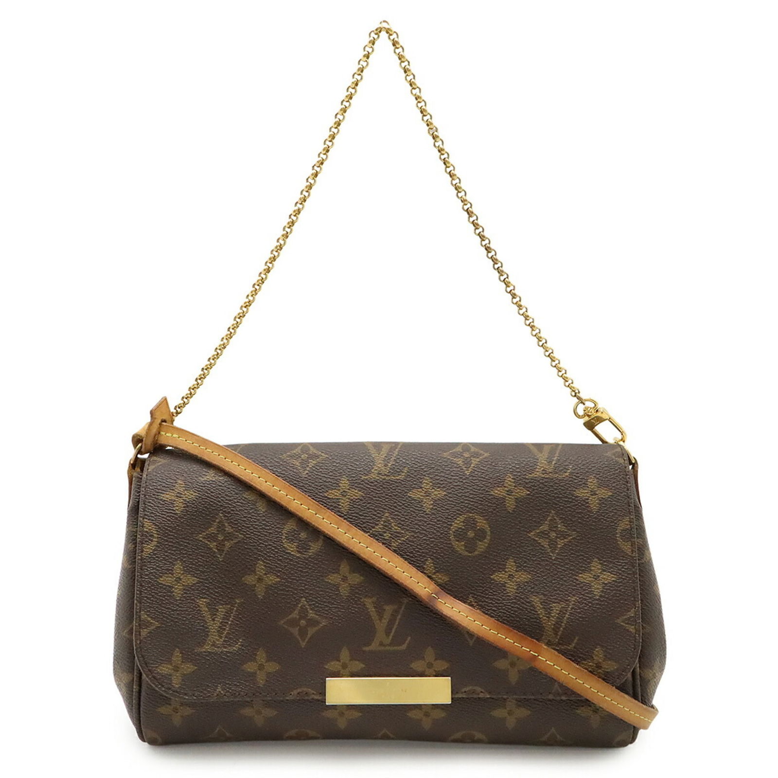 Louis Vuitton Favorite Brown Canvas Shoulder Bag from France: Louis Vuitton Favorite Brown Canvas Shoulder Bag from France This Louis Vuitton Favorite handbag is crafted from brown canvas and is designed for women. Made in France, it features a spacious interior