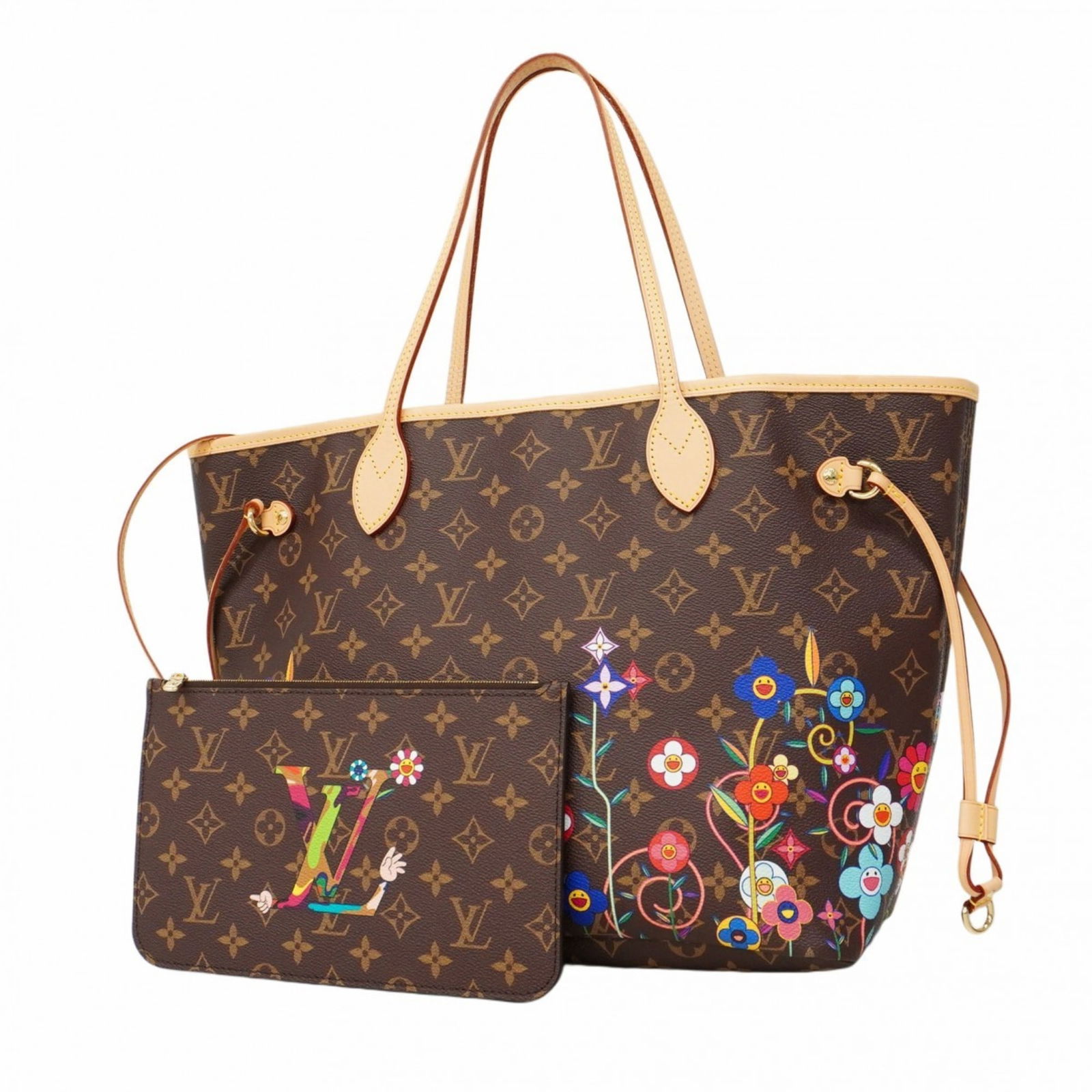 Louis Vuitton Neverfull MM Brown Canvas Tote Handbag: Louis Vuitton Neverfull MM Brown Canvas Tote Handbag This Louis Vuitton Neverfull MM is crafted from brown canvas and designed for women. Made in France, it features a spacious interior and classic Ne