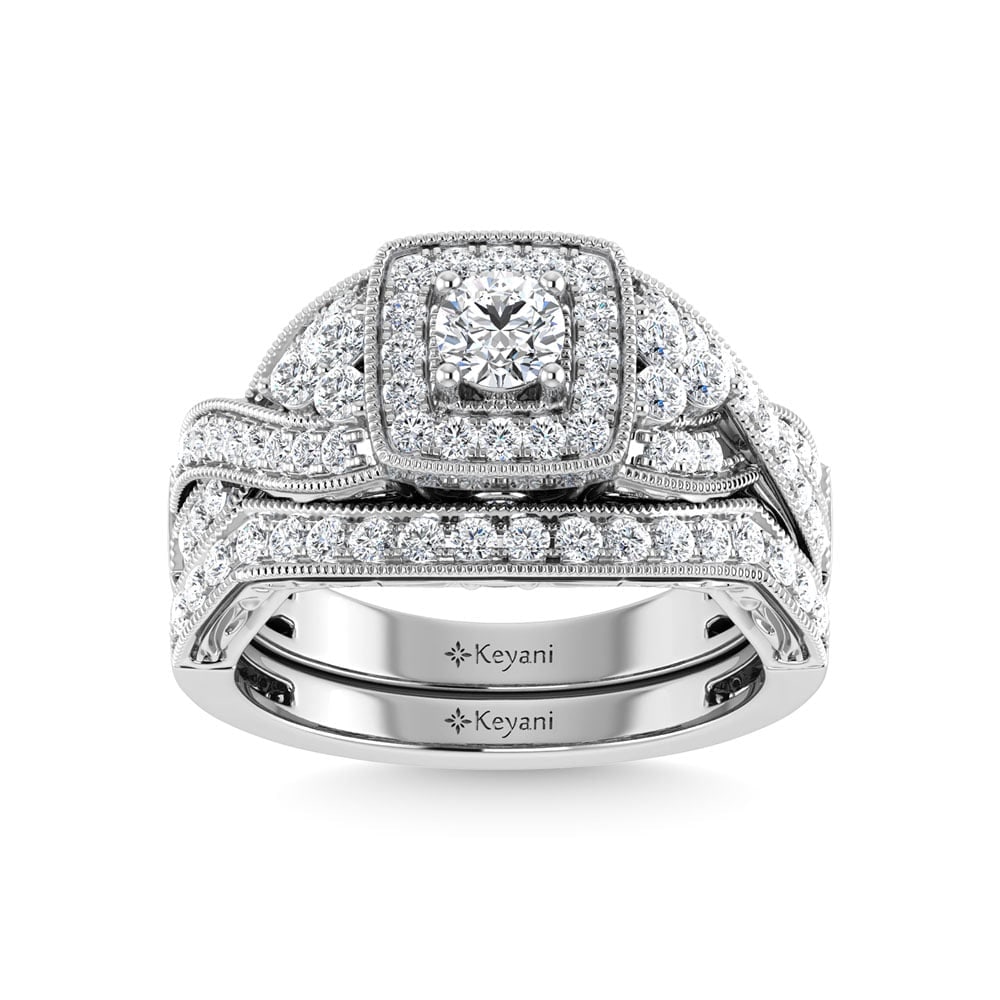 Diamond 1 Ct.Tw. Bridal Ring in 14K White Gold: Diamond 1 Ct.Tw. Bridal Ring in 14K White Gold 14k White Gold Stone Color: G-h Stone Clarity: Si2 This item may take 2-5 weeks for shipping. PLEASE NOTE: Framed, Large, or heavy items do not have ship