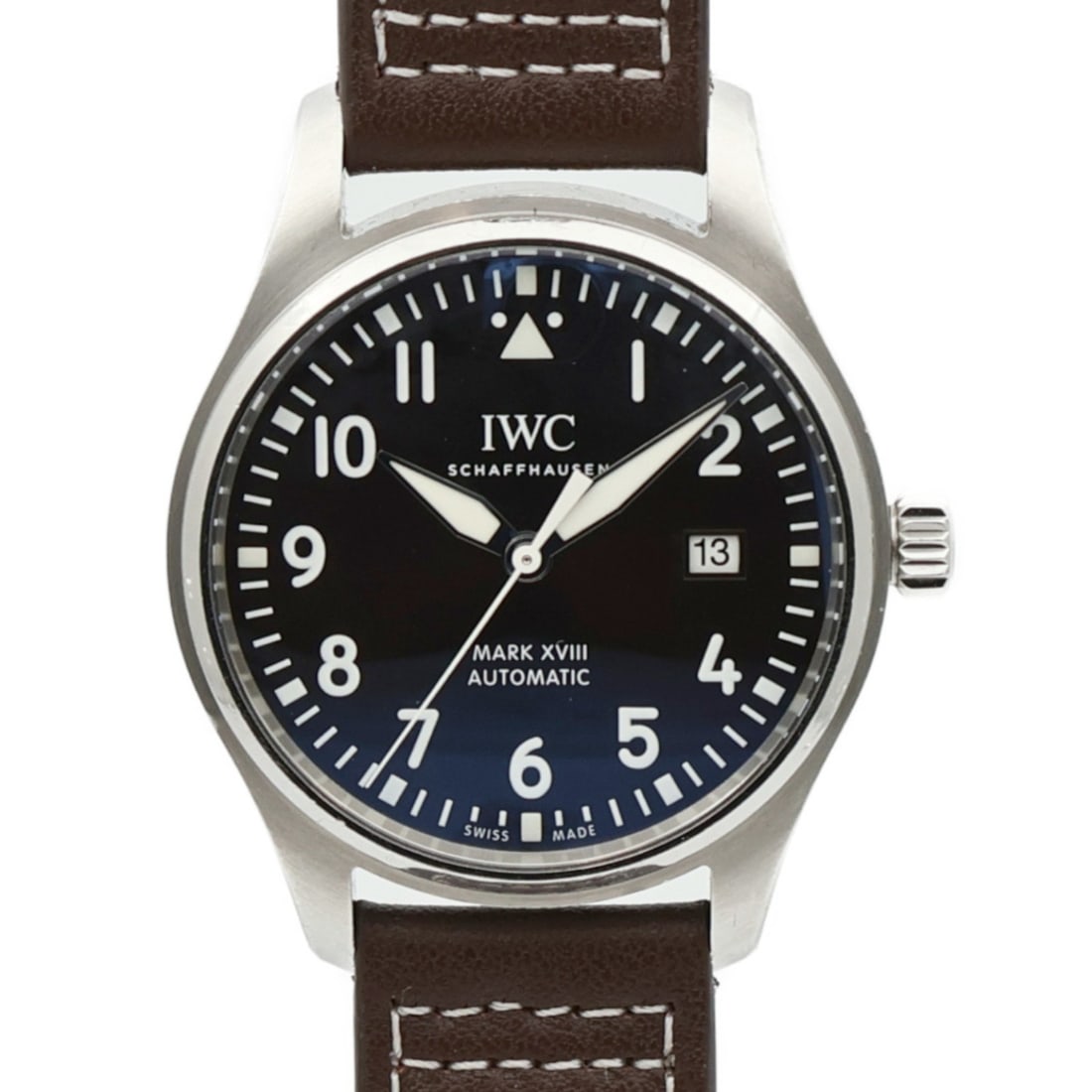 IWC Pilot's Watch Mark XVIII IW327003 Automatic Stainless Steel Brown Dial: IWC Pilot's Watch Mark XVIII IW327003 Automatic Stainless Steel Brown Dial The IWC Pilot's Watch Mark XVIII IW327003 is a sophisticated wristwatch that combines classic design with modern functionalit