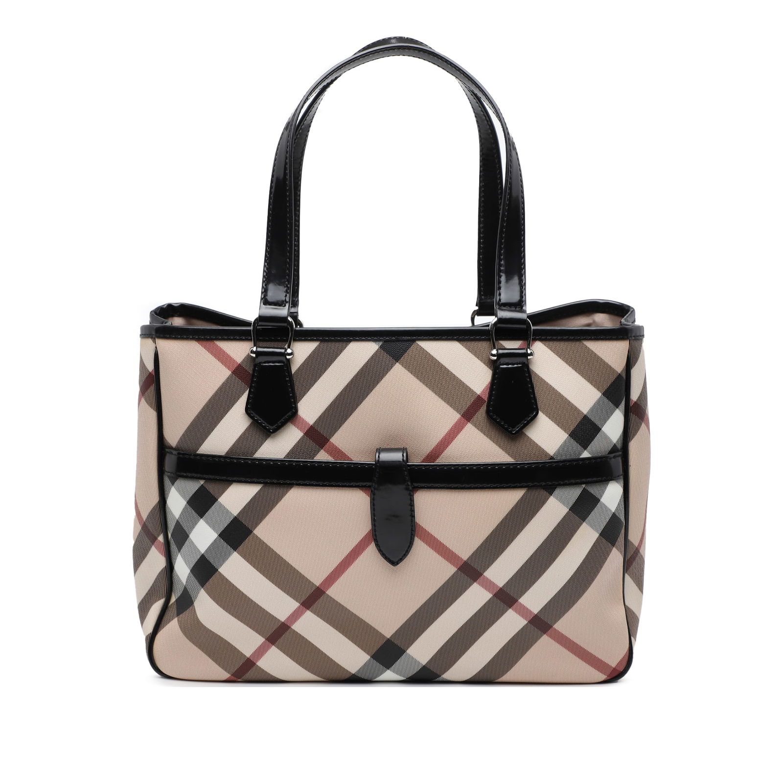 Burberry Supernova Check Coated Canvas Tote Bag Brown: Burberry Supernova Check Coated Canvas Tote Bag Brown The Burberry Supernova Check Coated Canvas Tote is a stylish and functional accessory perfect for everyday use. This tote bag features a durable s