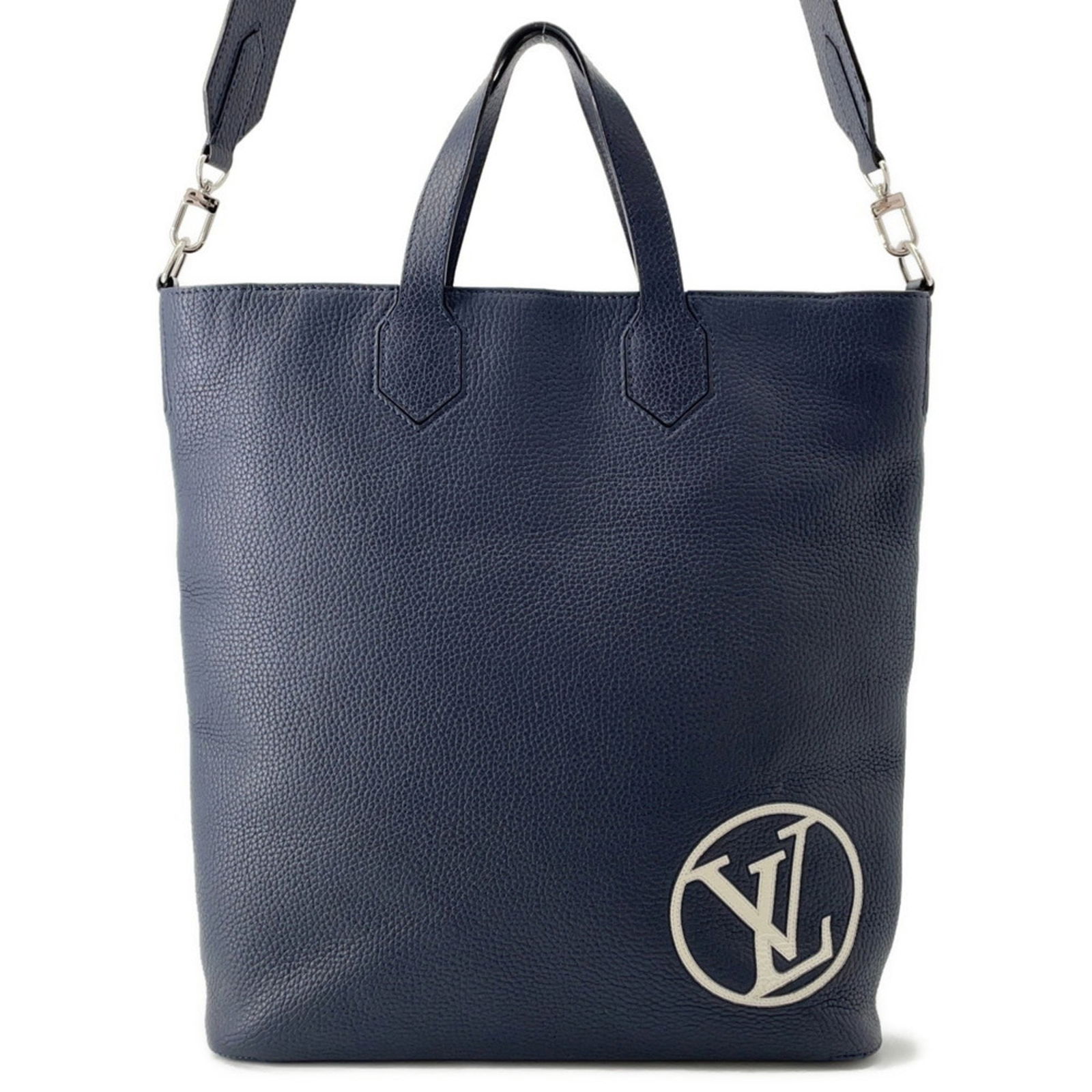 Navy Leather Eastside Bag by Louis Vuitton France 39cm: Navy Leather Eastside Bag by Louis Vuitton France 39cm This Louis Vuitton Eastside bag is crafted from navy leather and designed for men. It features a spacious interior and a structured silhouette. T