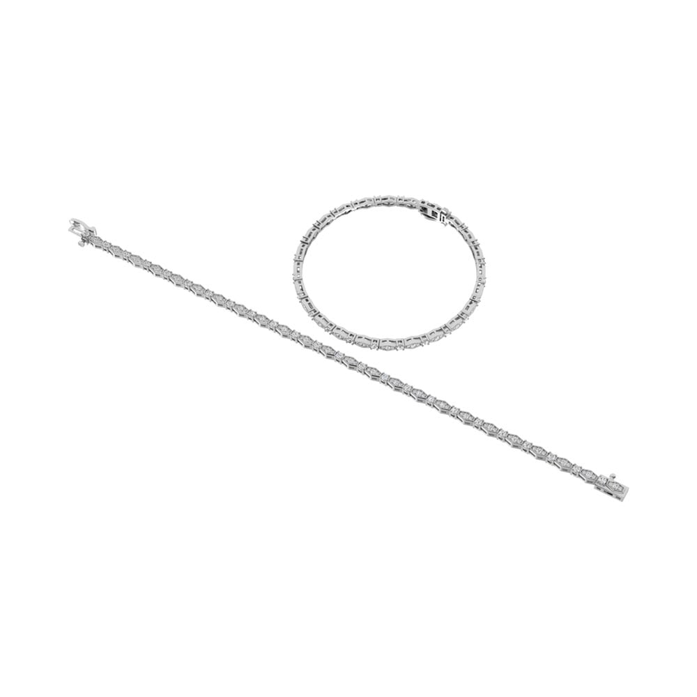 10K White Gold Diamond 1 Ct.Tw. Fashion Bracelet: 10K White Gold Diamond 1 Ct.Tw. Fashion Bracelet 10k White Gold Stone Color: G-h Stone Clarity: I1 This item may take 2-5 weeks for shipping. PLEASE NOTE: Framed, Large, or heavy items do not have shi