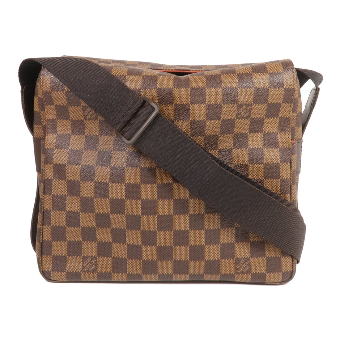 LOUIS VUITTON Naviglio Shoulder Bag N45255 Damier Brown GHW: LOUIS VUITTON Naviglio Shoulder Bag N45255 Damier Brown GHW This exquisite LOUIS VUITTON Naviglio Shoulder Messenger Bag showcases the brand's iconic style with its luxurious Damier pattern in rich br