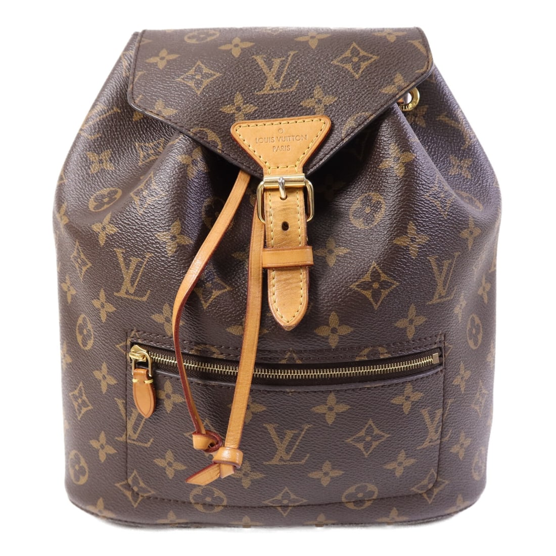 Louis Vuitton Montsouris Monogram Brown Backpack with Gold Tone Hardware M45501: Louis Vuitton Montsouris Monogram Brown Backpack with Gold Tone Hardware M45501 This Louis Vuitton Montsouris rucksack backpack features the iconic monogram pattern in brown PVC coated canvas. It offe