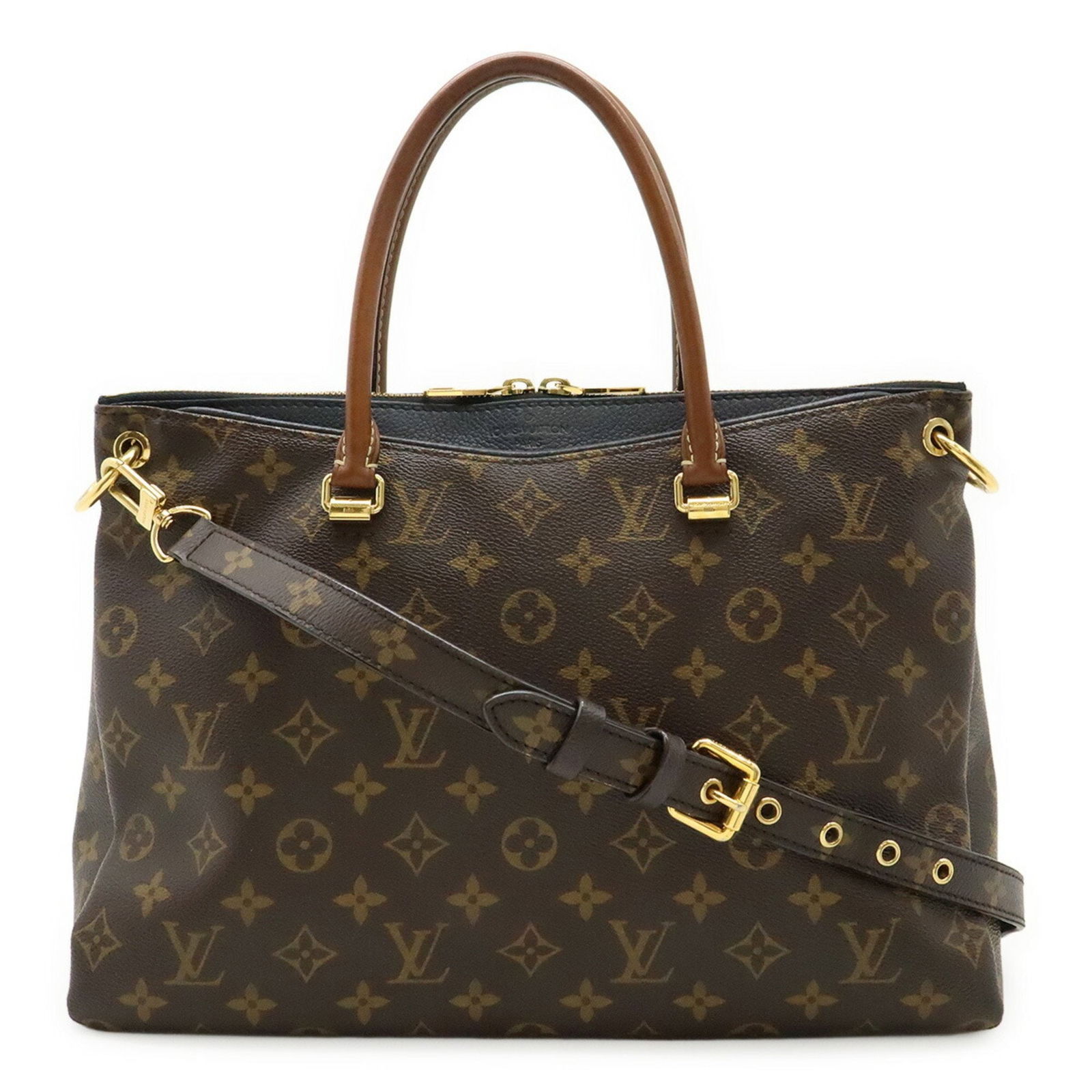 Louis Vuitton Pallas Canvas Handbag Brown French Designer Purse: Louis Vuitton Pallas Canvas Handbag Brown French Designer Purse The Louis Vuitton Pallas is a sophisticated women's handbag crafted from durable brown canvas. Made in France, this bag features a struc