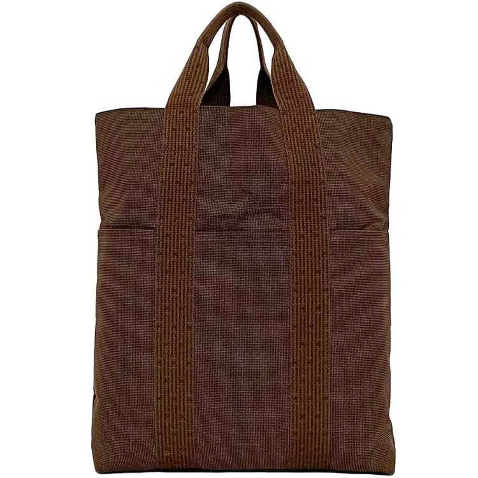 Hermes Herline Brown Canvas Tote Bag 37.5 cm (1 of 1)