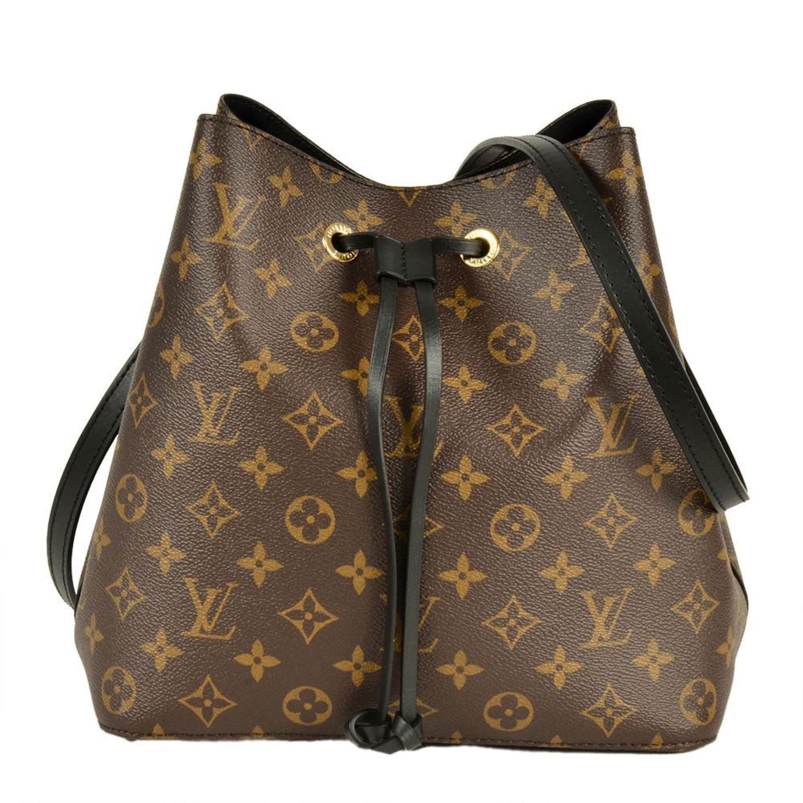 Louis Vuitton NeoNoe Brown Canvas Bucket Bag France: Louis Vuitton NeoNoe Brown Canvas Bucket Bag France This Louis Vuitton NeoNoe handbag features a brown canvas exterior and is designed for women. It is crafted in France and offers a spacious interior