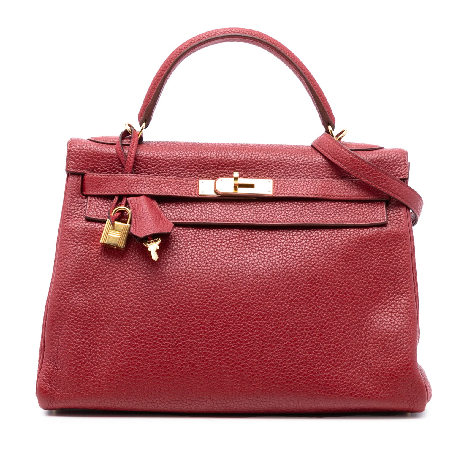 Rouge Grenat Leather Kelly II Retourne 32 Bag by Hermes (1 of 7)