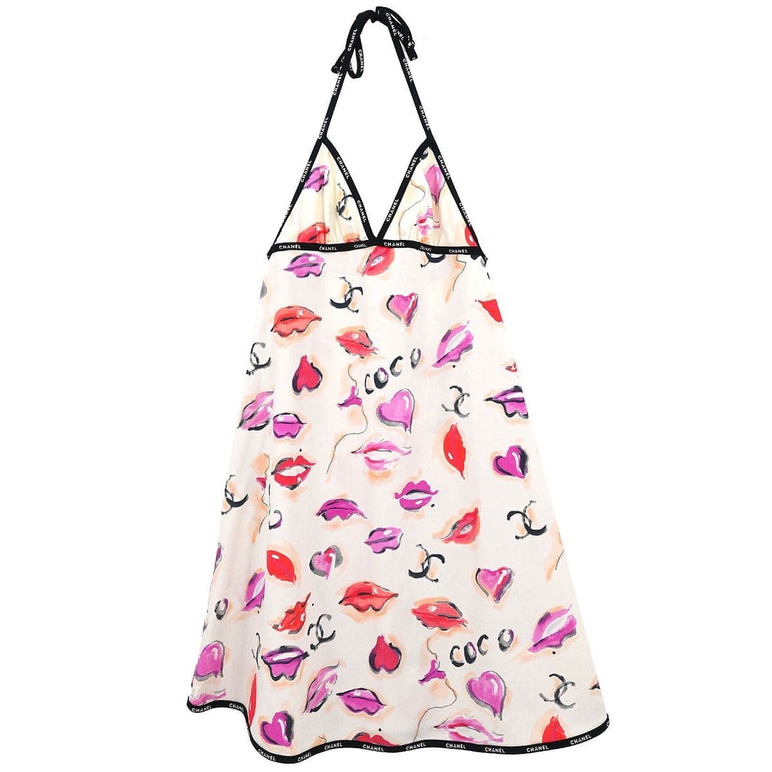 Chanel White Camisole Dress Size 34 Swimwear: Chanel White Camisole Dress Size 34 Swimwear Elevate your beach or poolside look with this stunning Chanel Swimwear camisole dress. Crafted from a blend of 78% nylon and 22% spandex, this swimsuit off