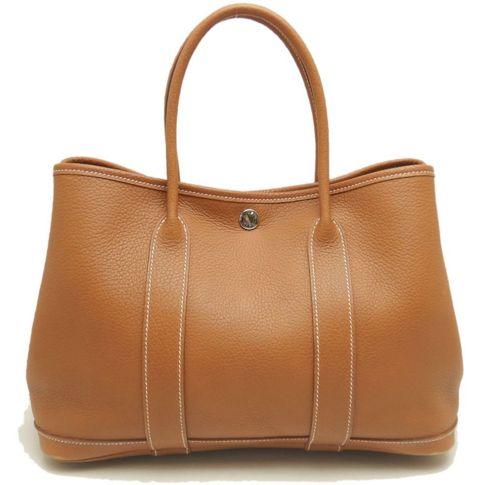 Brown Leather Hermes Garden Party Tote Handbag 30 cm: Brown Leather Hermes Garden Party Tote Handbag 30 cm This Hermes Garden Party handbag is crafted from brown leather and designed for women. It features a spacious interior and durable construction. Th