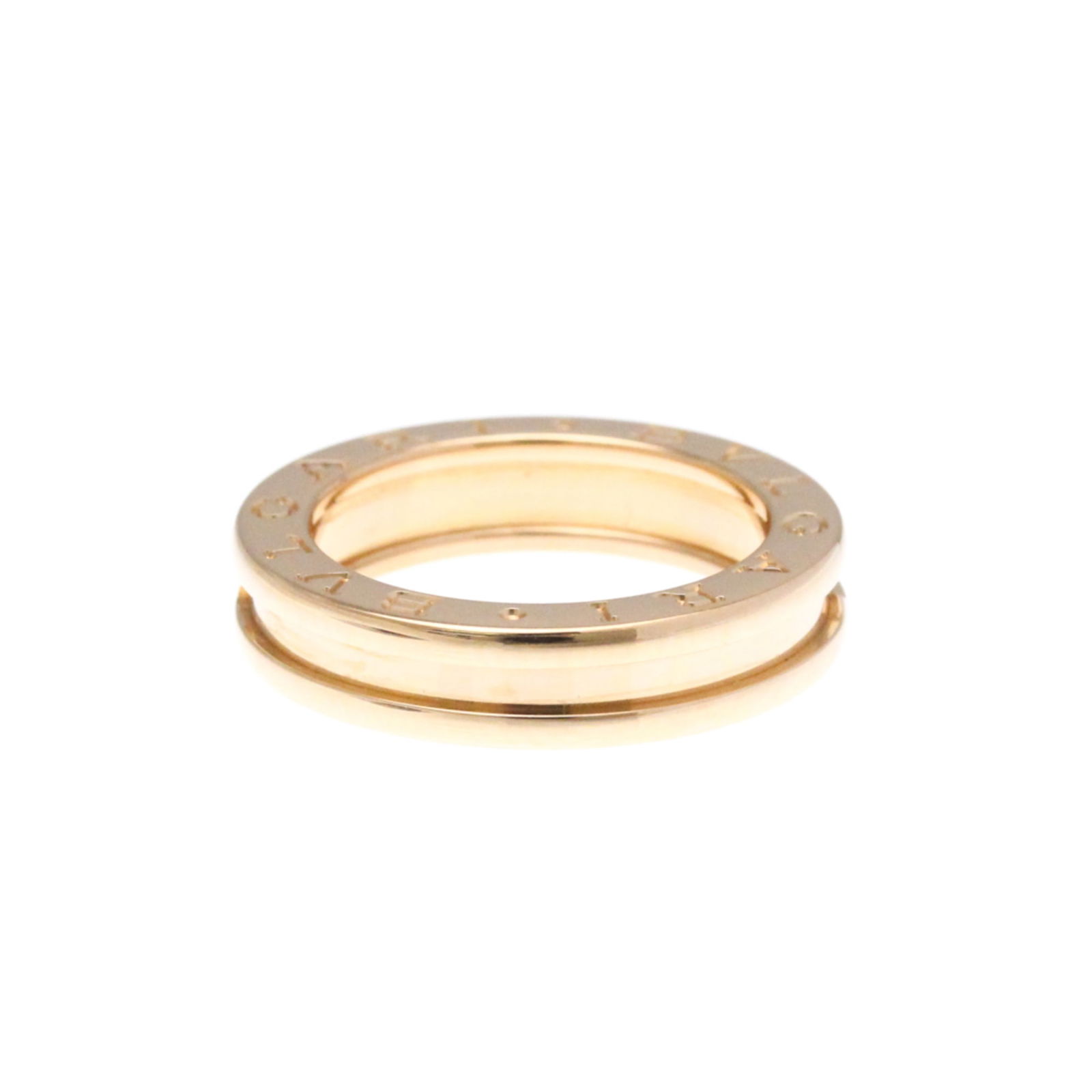 Rose Gold Bulgari B-ZERO Ring Size 5 3/4: Rose Gold Bulgari B-ZERO Ring Size 5 3/4 This Bulgari B-ZERO #51 ring is crafted from rose gold and showcases a gold color. Designed for unisex wear, it features a polished finish and has a size of 5