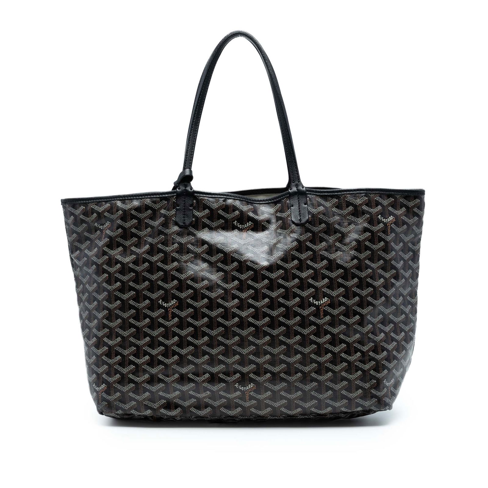 Goyard Saint Louis GM Black Coated Canvas Bag with Leather Trim (1 of 8)