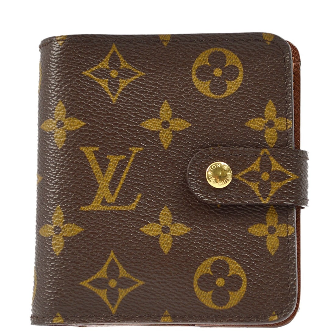 Louis Vuitton Monogram Compact Zip Wallet M61667 Brown Canvas (1 of 7)