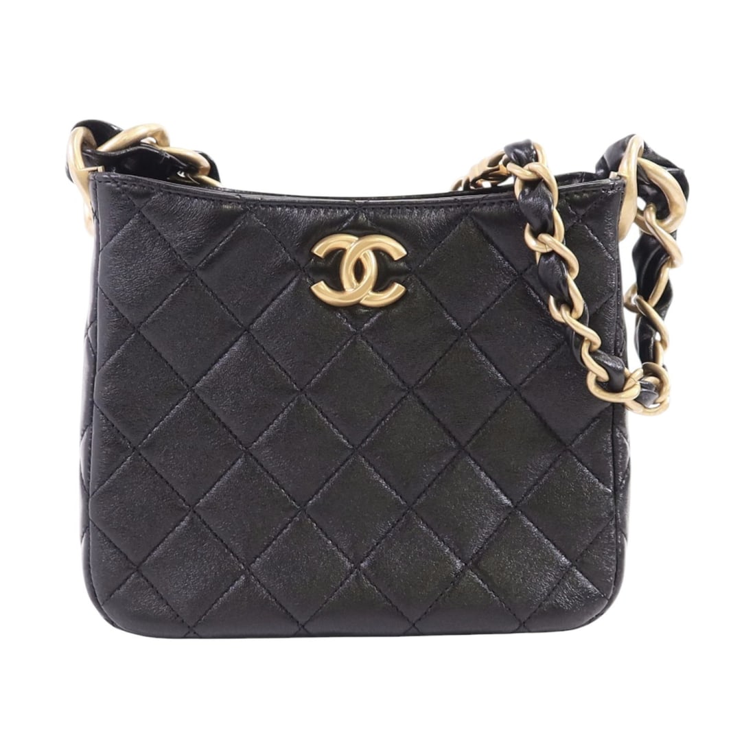 Black Lambskin Tote AS4887 by CHANEL with Gold Tone CC Hardware (1 of 16)