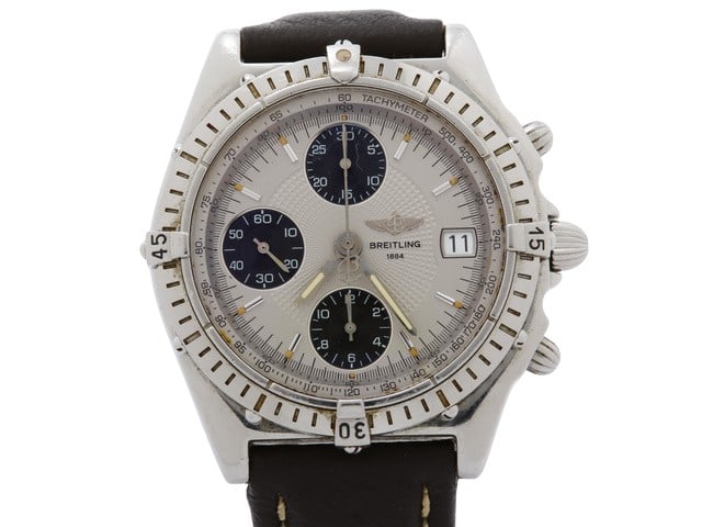Breitling Chronomat Steel Women's 39mm Swiss Watch with White Dial: Breitling Chronomat Steel Women's 39mm Swiss Watch with White Dial This Breitling Chronomat is a women's watch crafted from steel with a white dial. The watch measures 39mm in diameter and originates