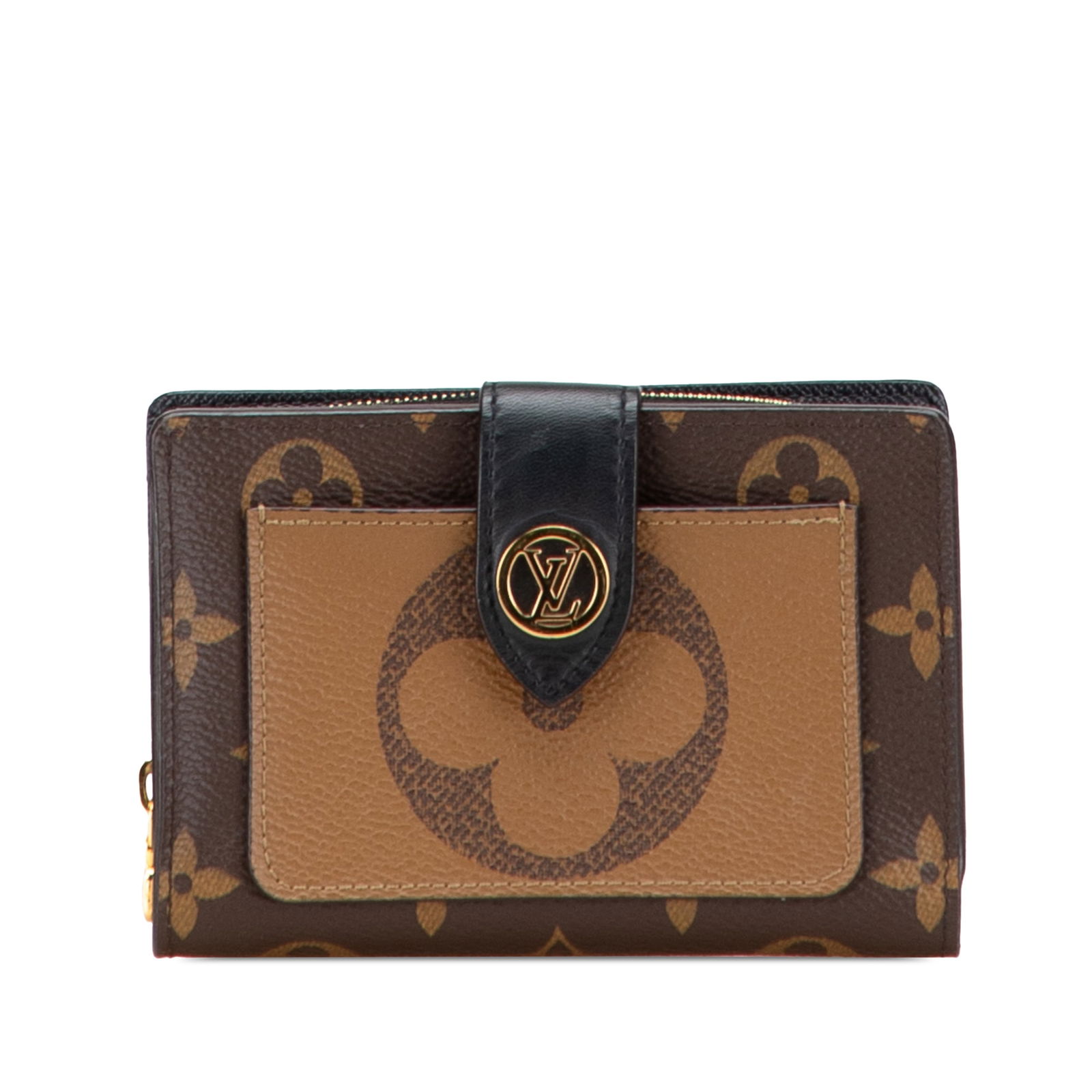 Louis Vuitton Monogram Giant Reverse Juliette Wallet Brown Fabric: Louis Vuitton Monogram Giant Reverse Juliette Wallet Brown Fabric The Louis Vuitton Monogram Giant Reverse Juliette Wallet is a stylish and practical accessory crafted from durable monogram canvas. It