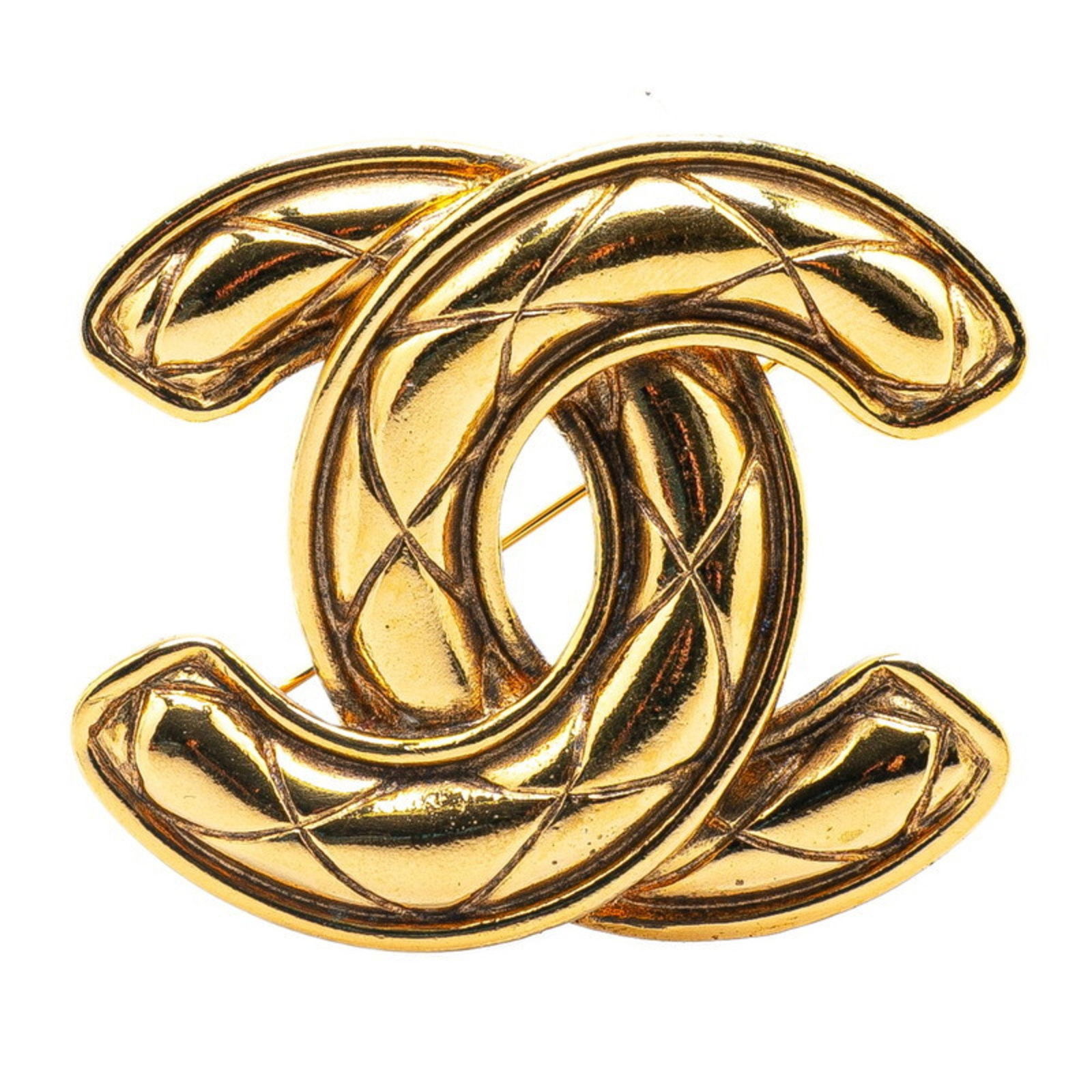 Gold Plated Brooch Chanel Coco Mark Unisex 4.94cm x 5.67cm: Gold Plated Brooch Chanel Coco Mark Unisex 4.94cm x 5.67cm Chanel Coco Mark brooch featuring a gold-plated finish. This unisex accessory is crafted in France and showcases a classic design in gold ton