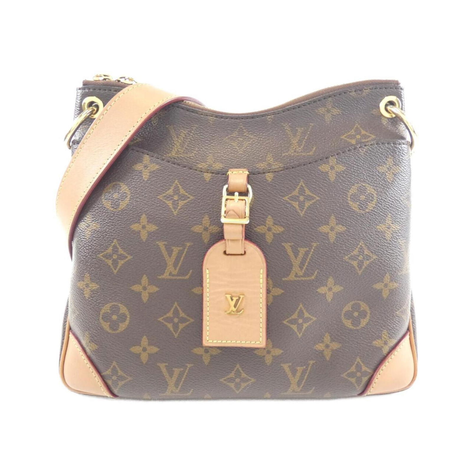 Brown Canvas Odeon Shoulder Bag by Louis Vuitton: Brown Canvas Odeon Shoulder Bag by Louis Vuitton The Louis Vuitton Odeon is a women's handbag crafted from brown canvas. Made in France, this bag features a spacious interior and a versatile design. I