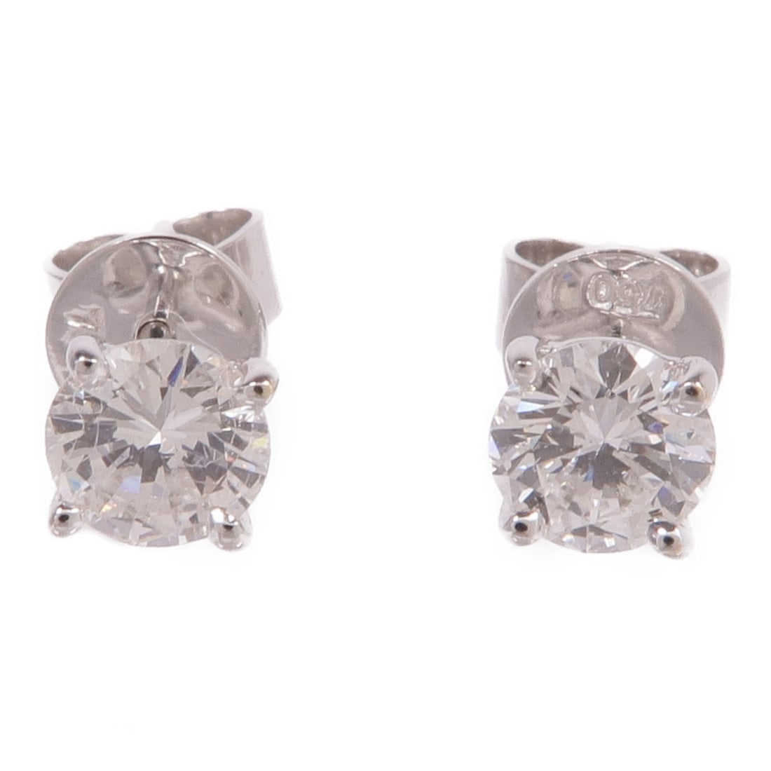 18K White Gold Pierced Earrings with Diamonds (1 of 7)