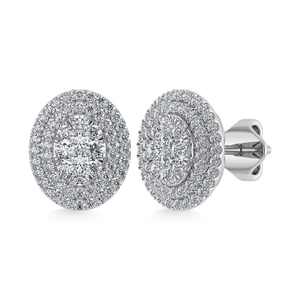 Diamond 7/8 Ct.Tw. Fashion Earrings in 14K White Gold: Diamond 7/8 Ct.Tw. Fashion Earrings in 14K White Gold 14k White Gold Stone Color: G-h Stone Clarity: I1-i2 This item may take 2-5 weeks for shipping. PLEASE NOTE: Framed, Large, or heavy items do not