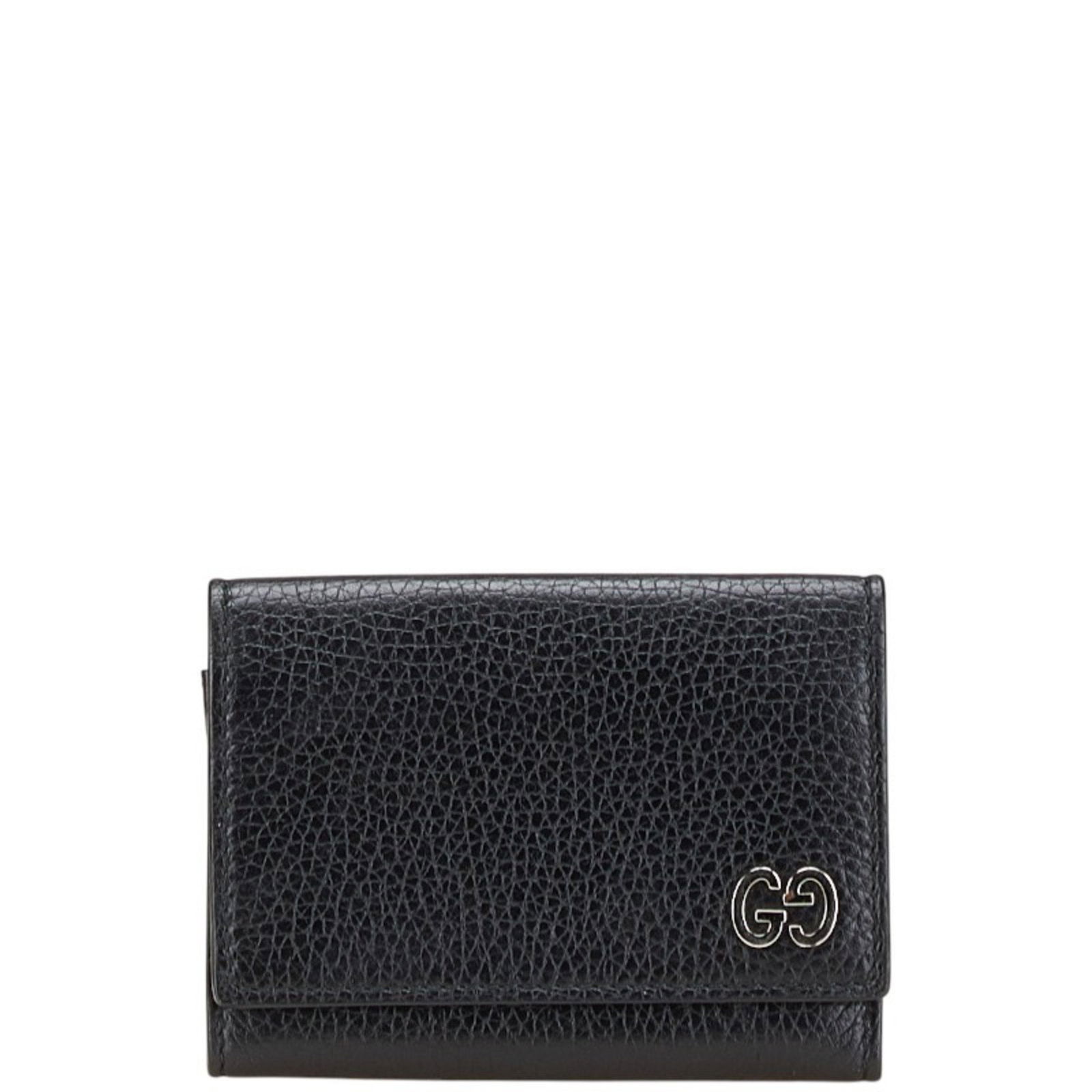 Black Leather Gucci Dorian Wallet Unisex Italian Design: Black Leather Gucci Dorian Wallet Unisex Italian Design This Gucci Dorian wallet features a black leather exterior and a compact design. It is suitable for any gender and showcases Italian craftsmansh