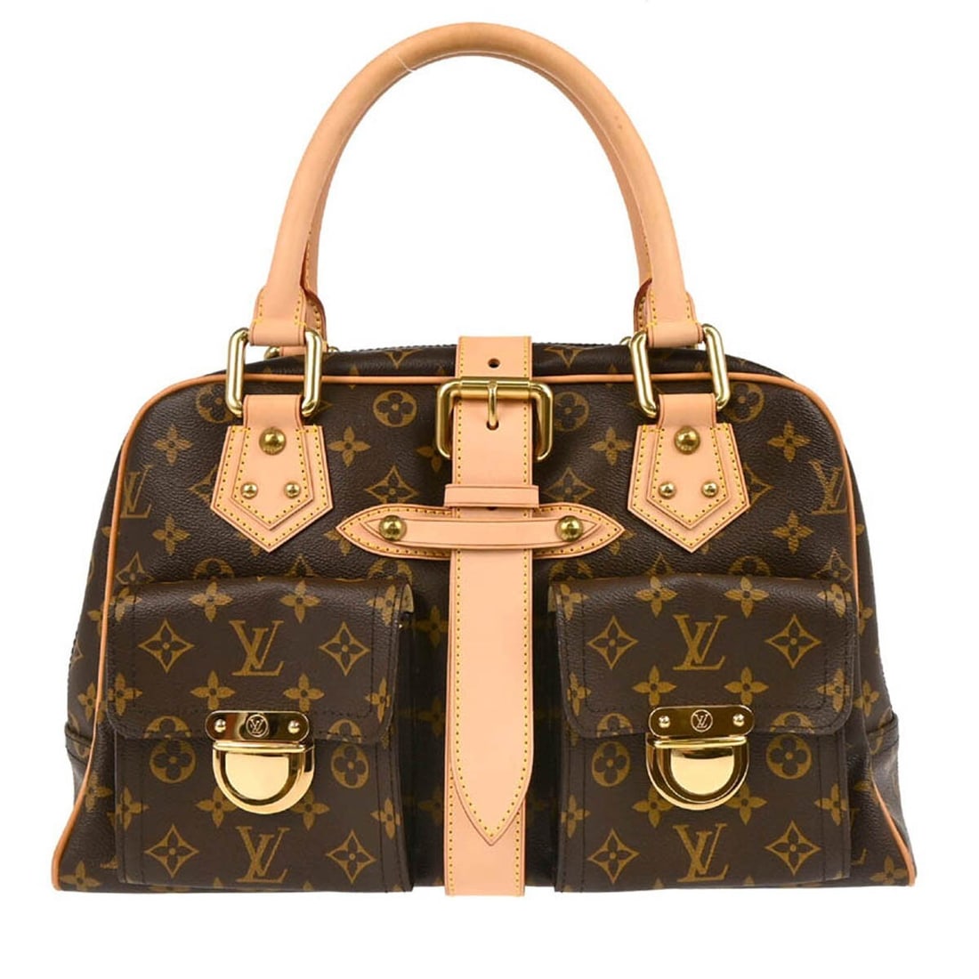 Louis Vuitton Monogram Manhattan GM Handbag M40025 Vintage Brown (1 of 11)