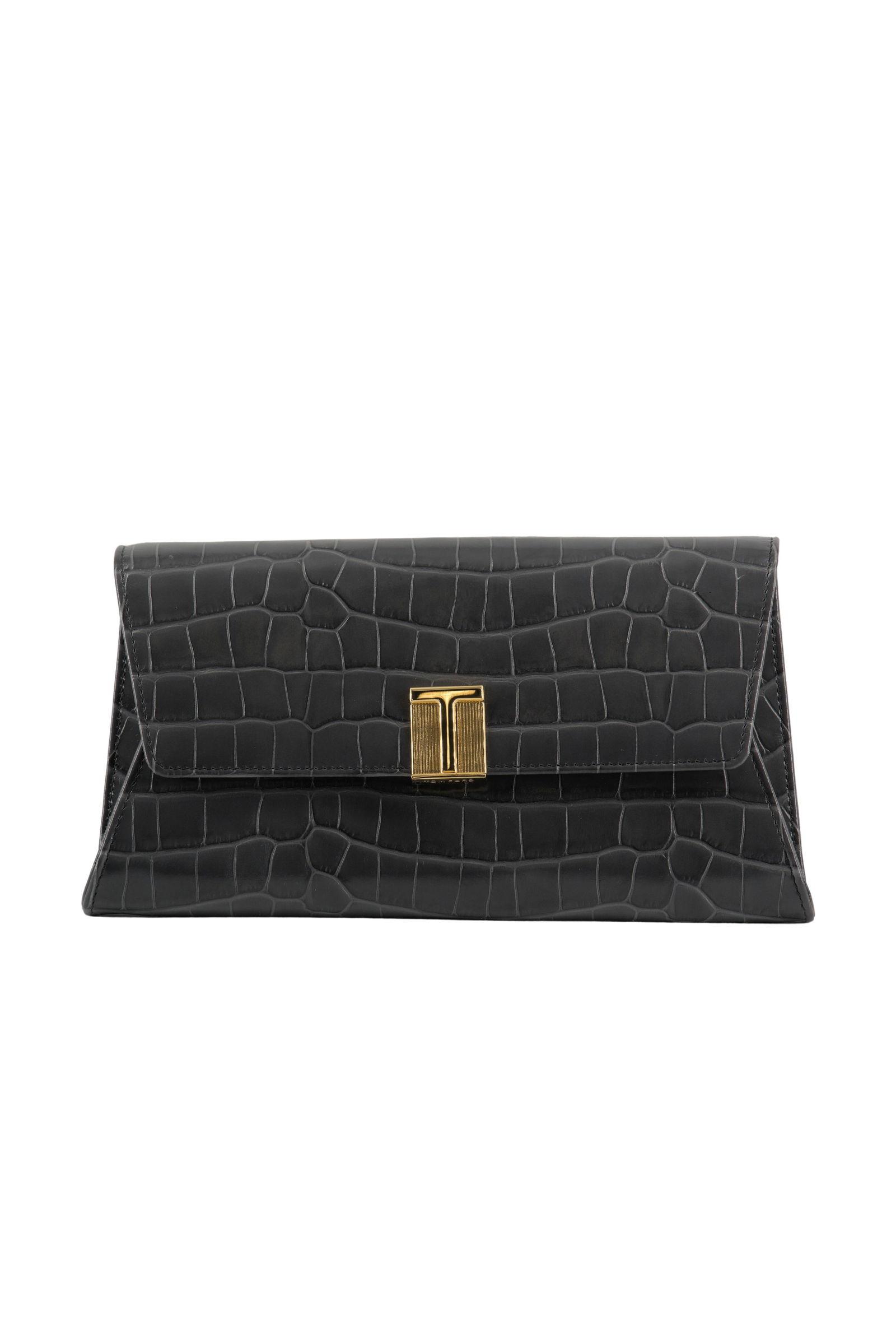 Grey Leather Tom Ford Icon Shoulder Bag from Italy (1 of 8)