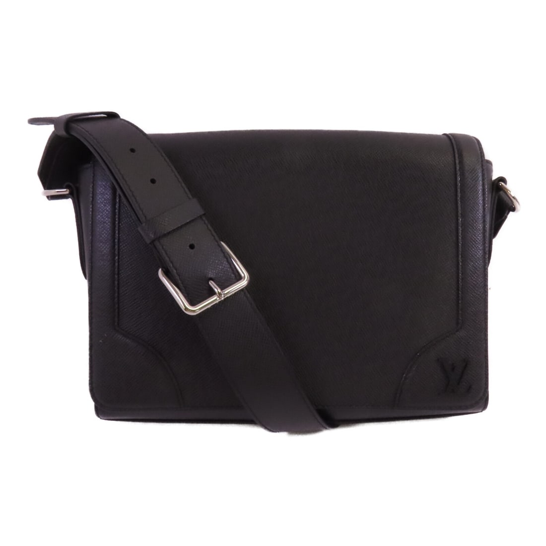 Louis Vuitton Taiga Leather Messenger Flap Shoulder Bag M30807 Black (1 of 14)