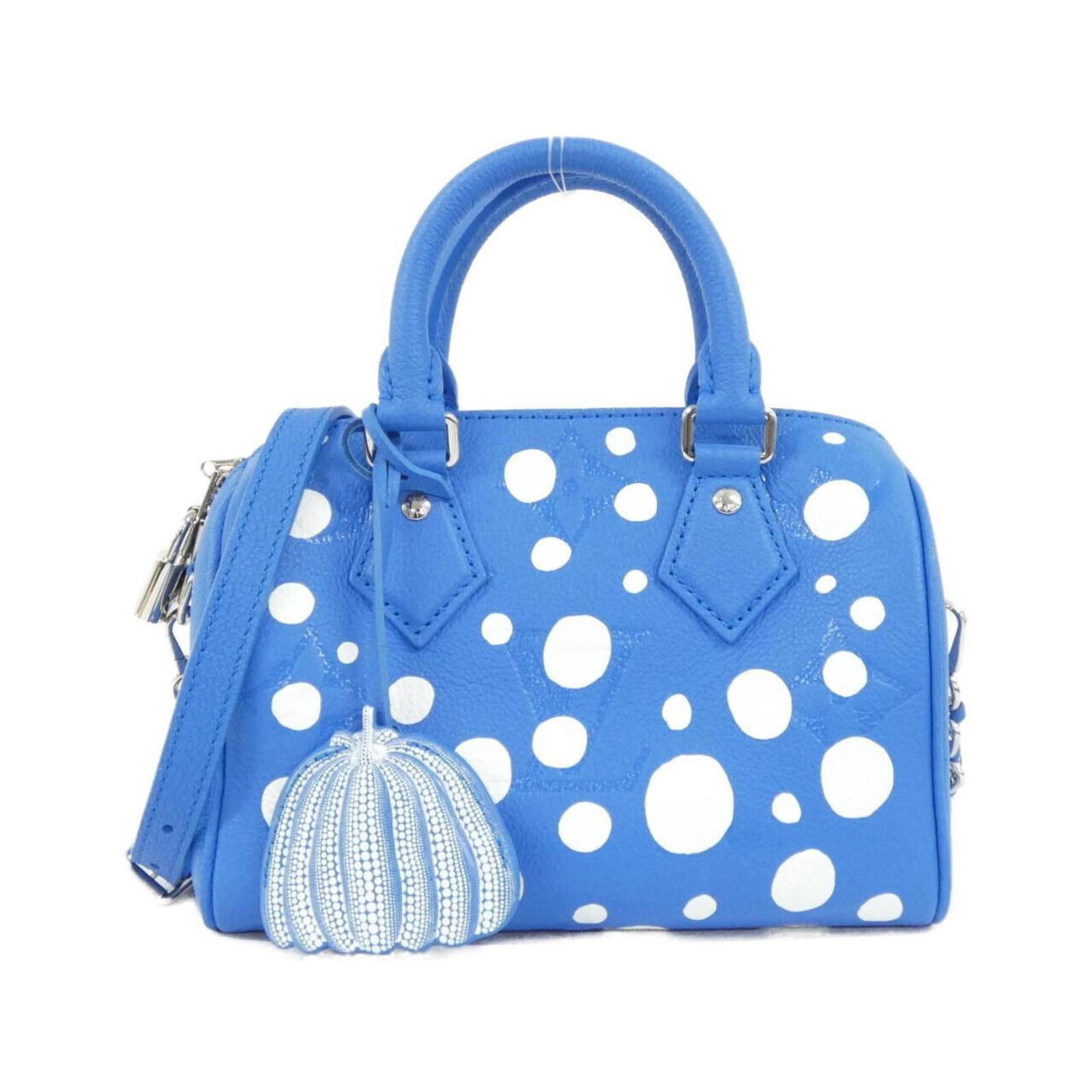 Blue Leather Speedy Bandouliere 20 Bag by Louis Vuitton: Blue Leather Speedy Bandouliere 20 Bag by Louis Vuitton This Louis Vuitton Speedy Bandouliere 20 is crafted from blue leather and features a compact, stylish silhouette. Designed for women, it include