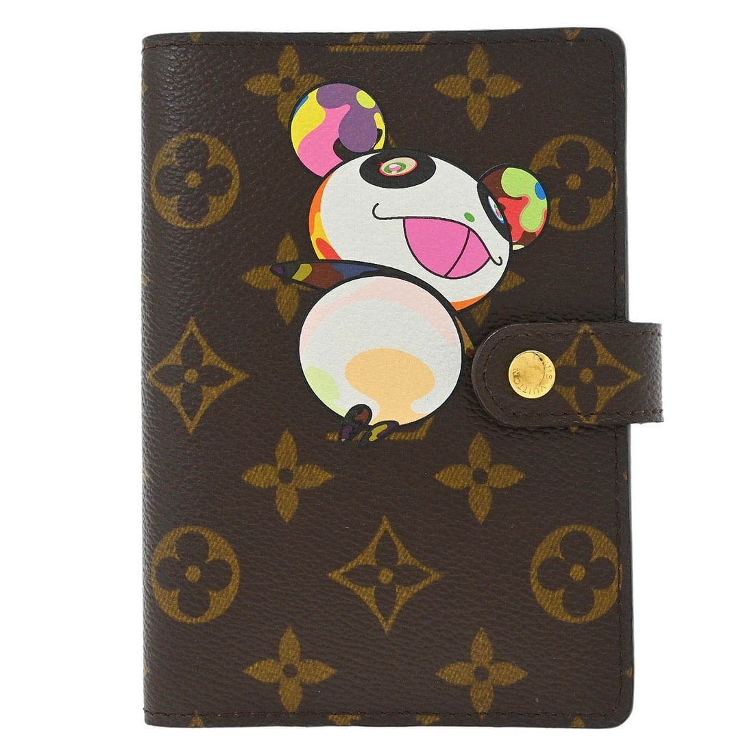 Louis Vuitton Monogram Panda PM Notebook Cover R20011 CA1004: Louis Vuitton Monogram Panda PM Notebook Cover R20011 CA1004 This Louis Vuitton Monogram Panda Agenda PM Note Book Cover showcases the iconic brown monogram canvas, reflecting the brand's commitment t