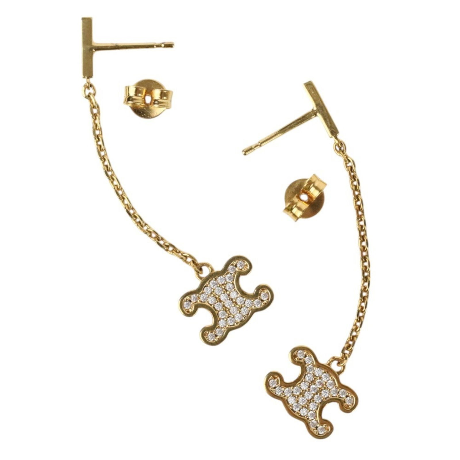 Gold Plated Celine Triomphe Necklace for Women Made in Italy: Gold Plated Celine Triomphe Necklace for Women Made in Italy This is a Celine Triomphe gold plated accessory designed for women. It features a gold color and was crafted in Italy. The main body shows