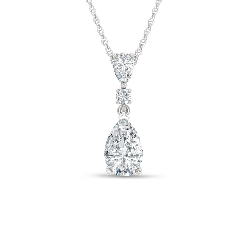 14K White Gold Lab Grown Diamond 1 1/2 Ct.Tw. Fashion Pendant: 14K White Gold Lab Grown Diamond 1 1/2 Ct.Tw. Fashion Pendant Polished 14K white gold fashion pendant adorned with lab-grown diamonds totaling 1 1/2 carat total weight. 14k White Gold Stone Color: D-f
