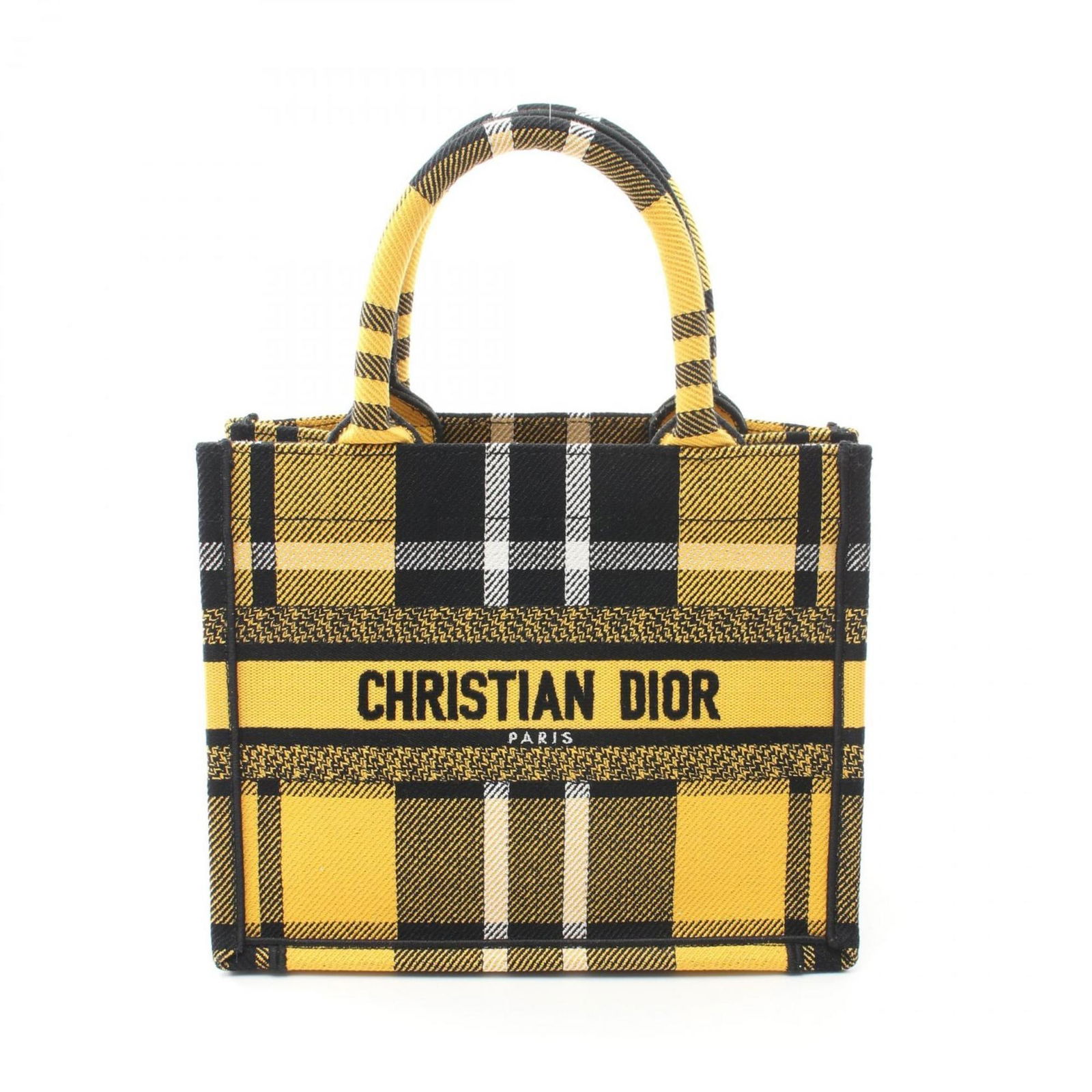 Yellow Canvas Dior Book Tote Bag 27cm x 22cm x 13cm: Yellow Canvas Dior Book Tote Bag 27cm x 22cm x 13cm This Dior Book Tote is crafted from yellow canvas and features a spacious design ideal for daily use. The bag is designed for women and showcases sl