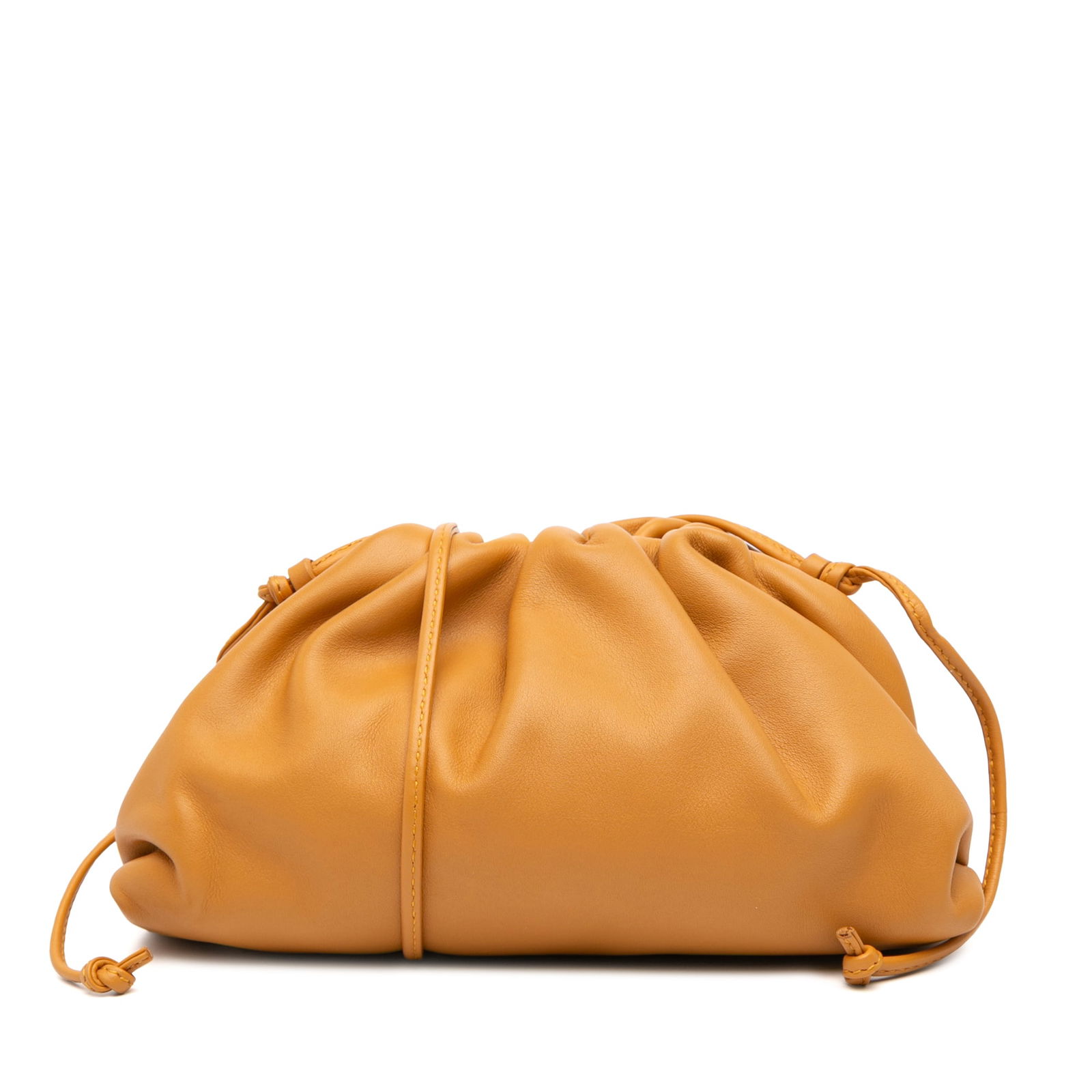 Bottega Veneta Lambskin Mini Pouch Crossbody Bag Brown (1 of 11)